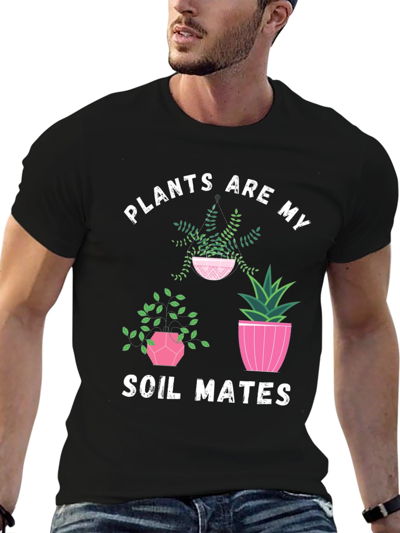 Plants Are My Soil Mates T-Shirt - Black