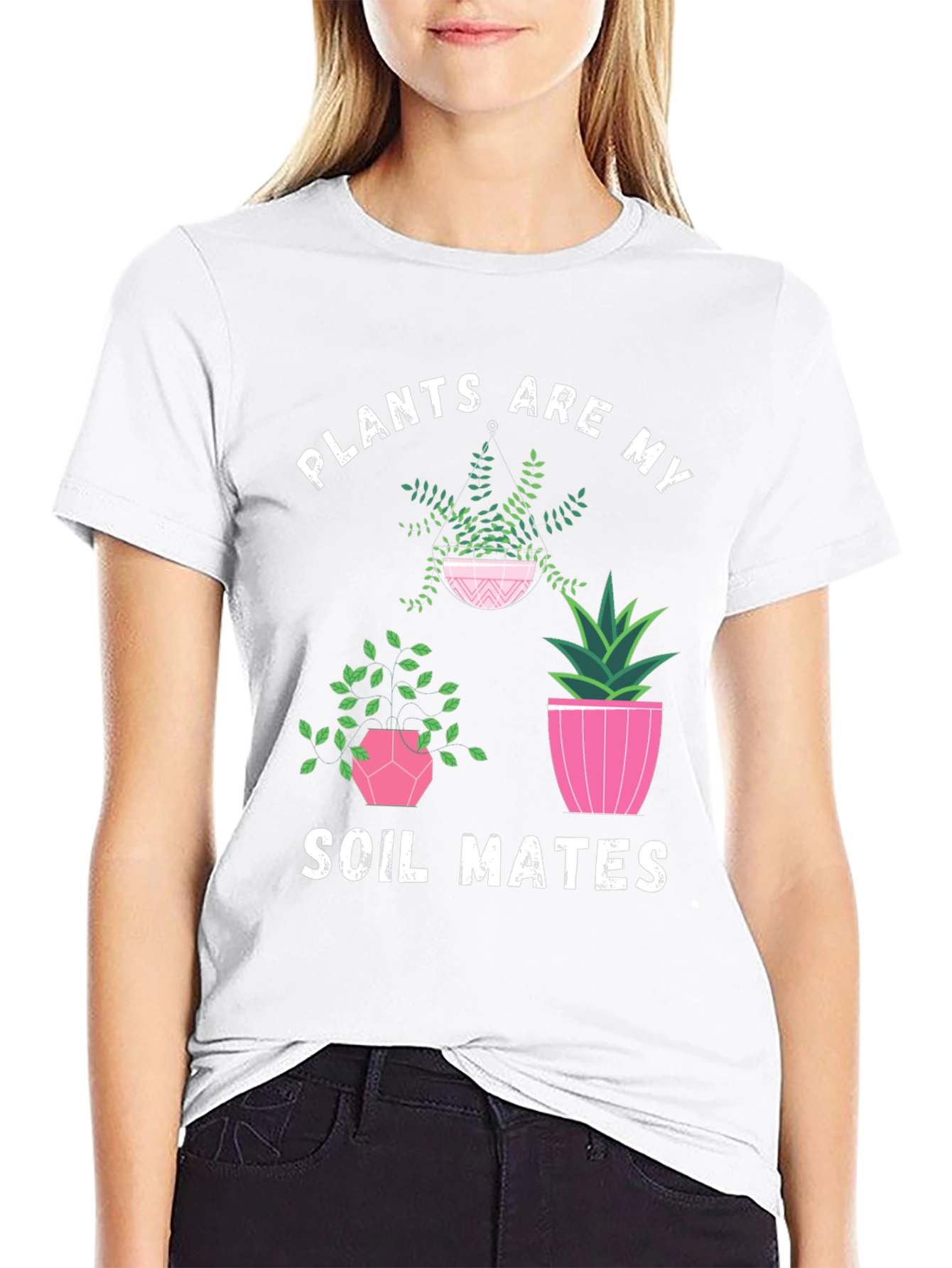 Plants Are My Soil Mates T-Shirt - Black