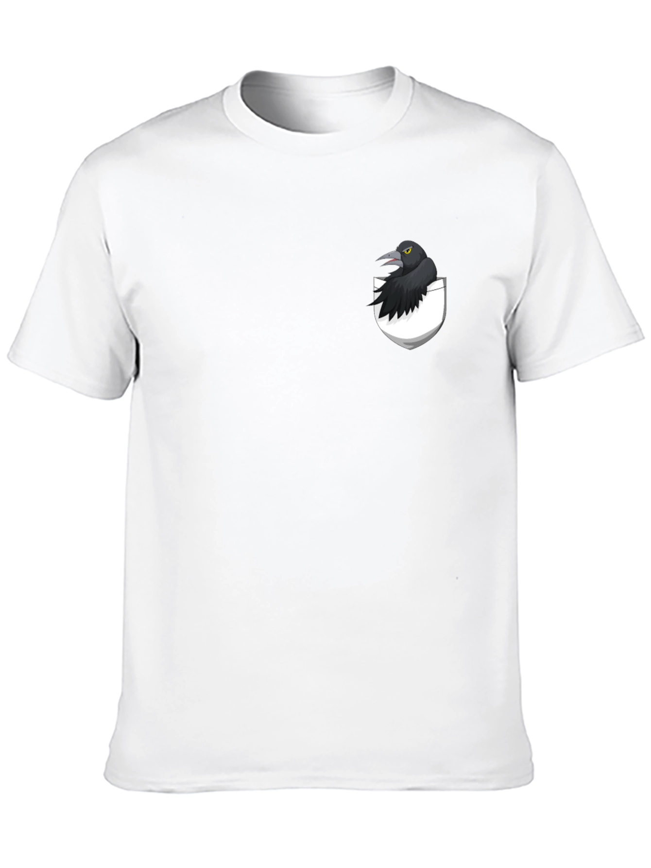 Raven in Pocket Graphic Tee - Black