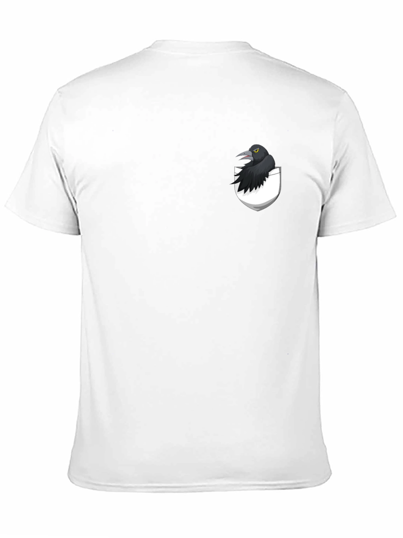 Raven in Pocket Graphic Tee - Black