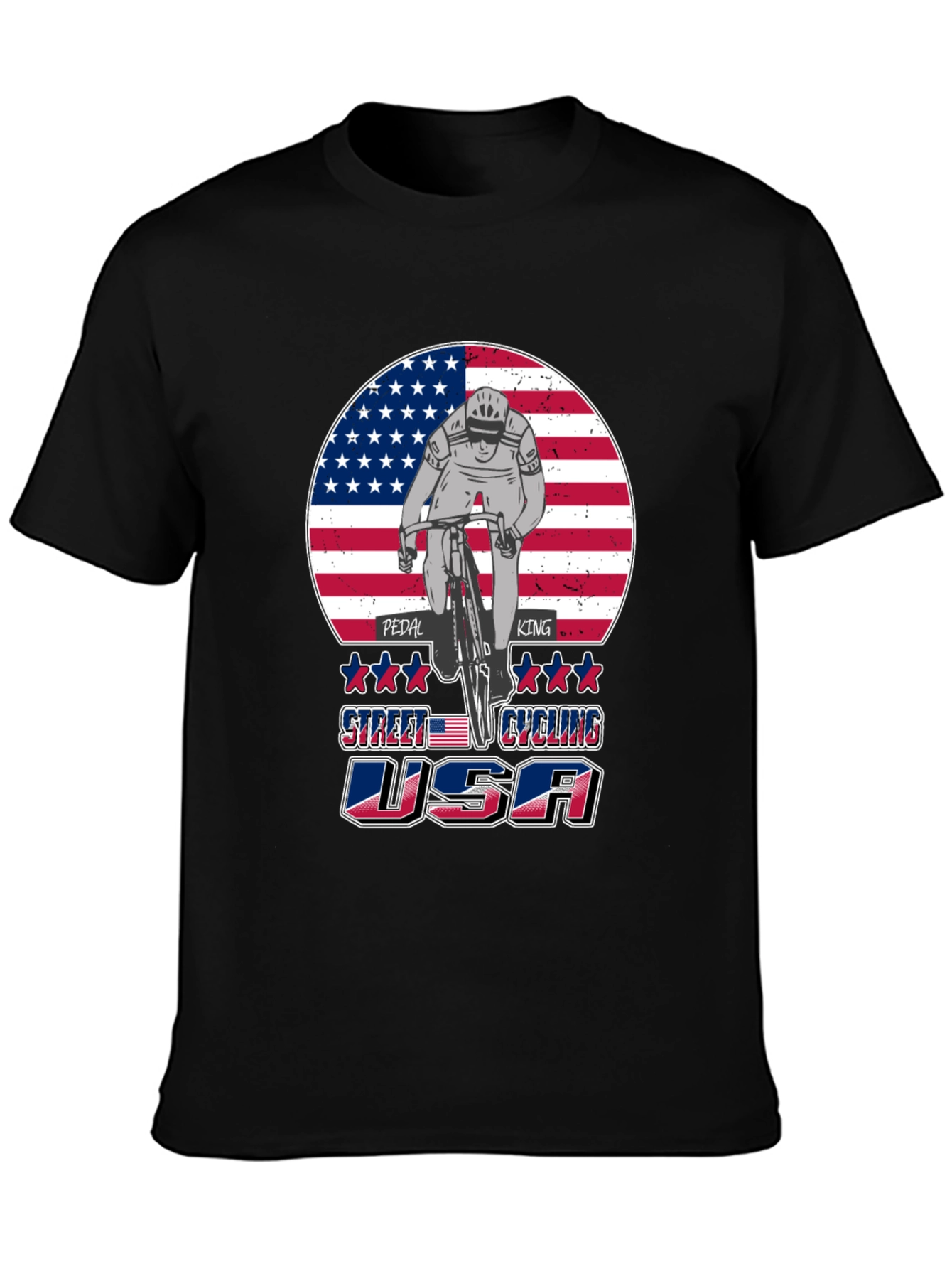 Patriotic Cycling T-Shirt - Pedal King USA