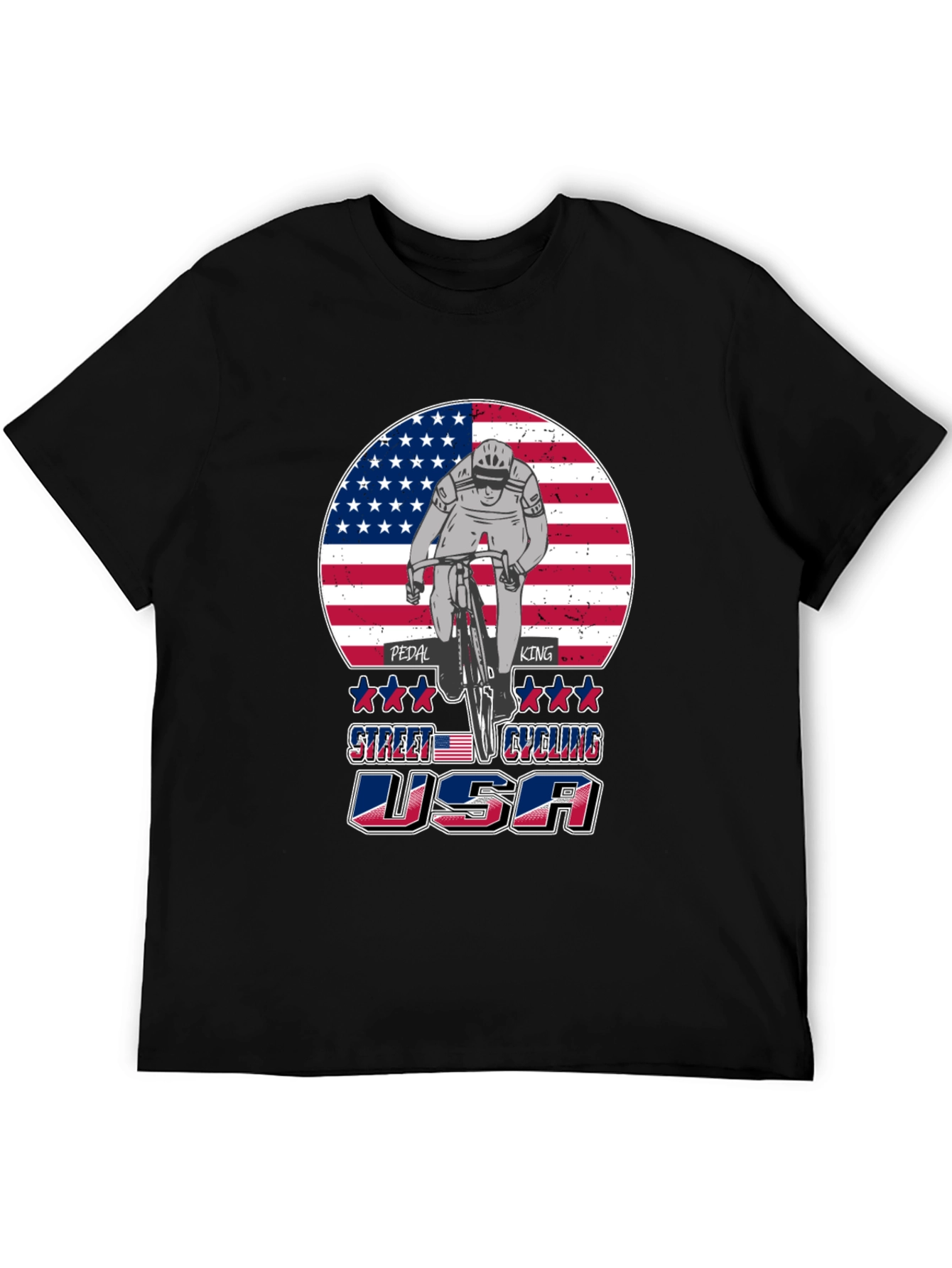 Patriotic Cycling T-Shirt - Pedal King USA