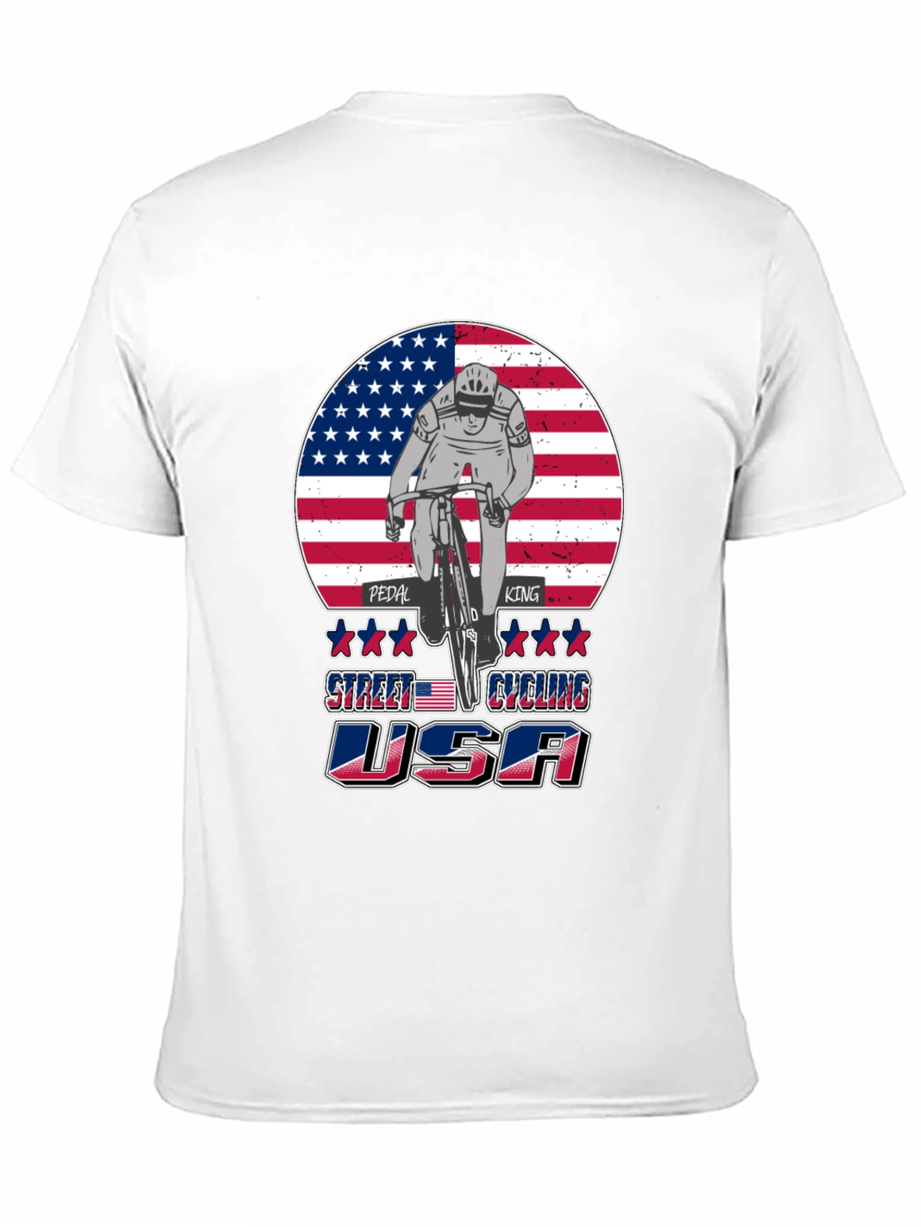 Patriotic Cycling T-Shirt - Pedal King USA