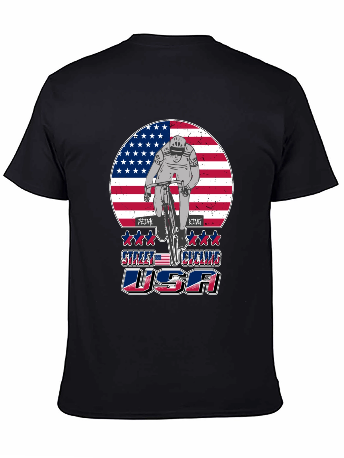 Patriotic Cycling T-Shirt - Pedal King USA
