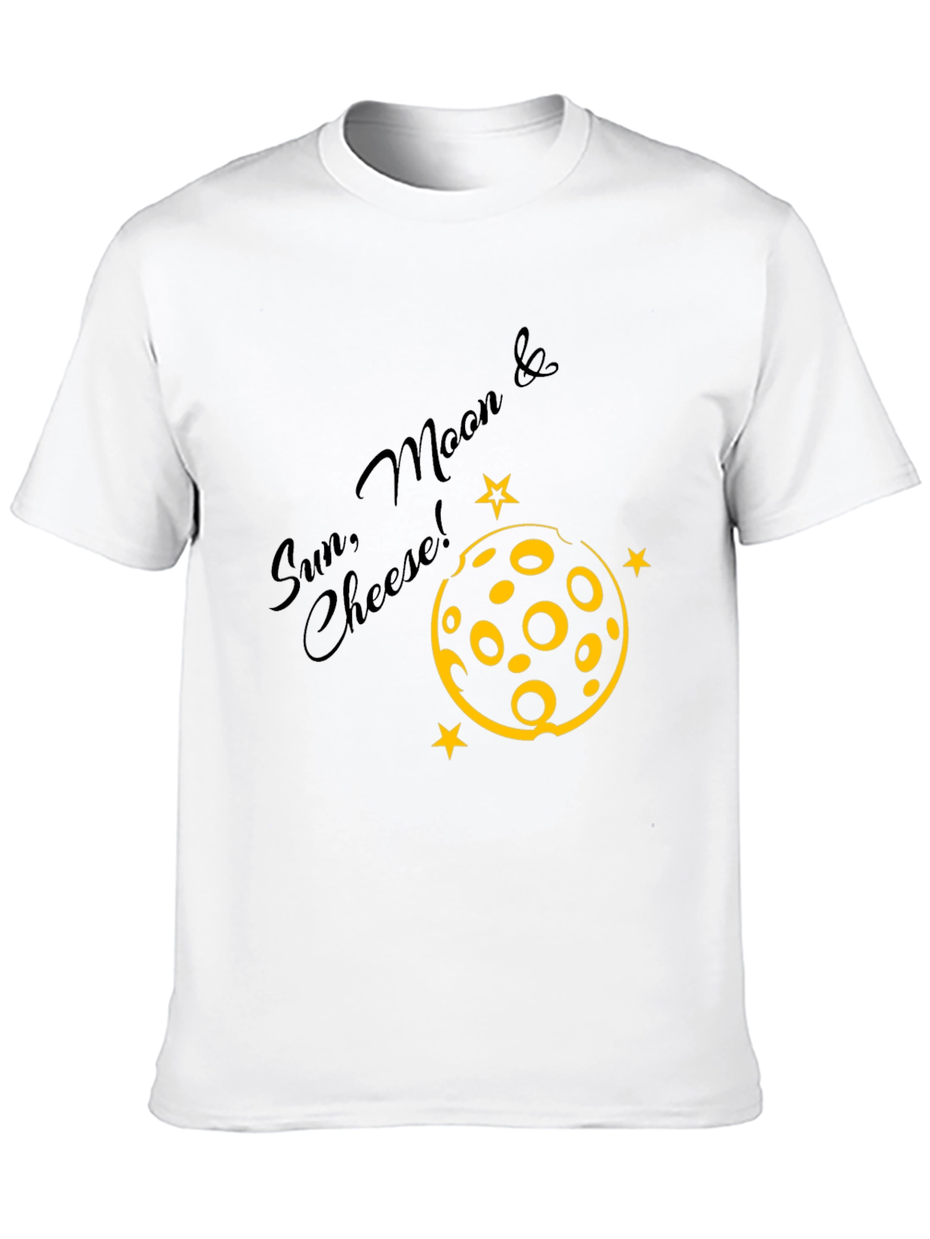 Sun Moon & Cheese Black Graphic Tee
