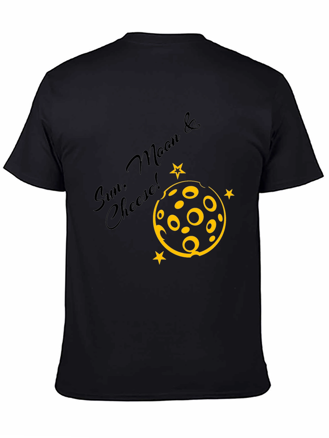 Sun Moon & Cheese Black Graphic Tee