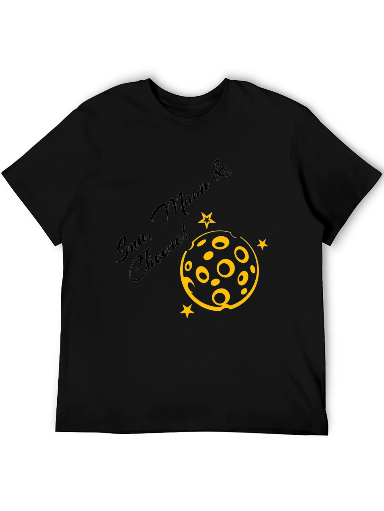Sun Moon & Cheese Black Graphic Tee