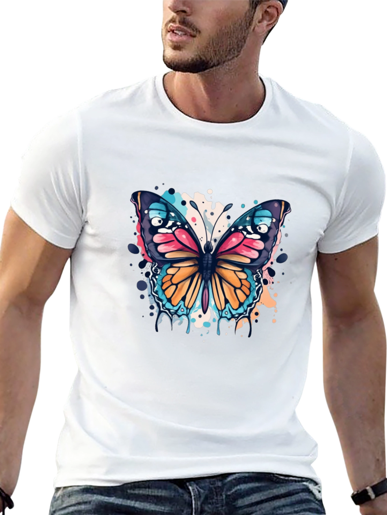 Butterfly Splash T-Shirt - Bold Graphic Tee