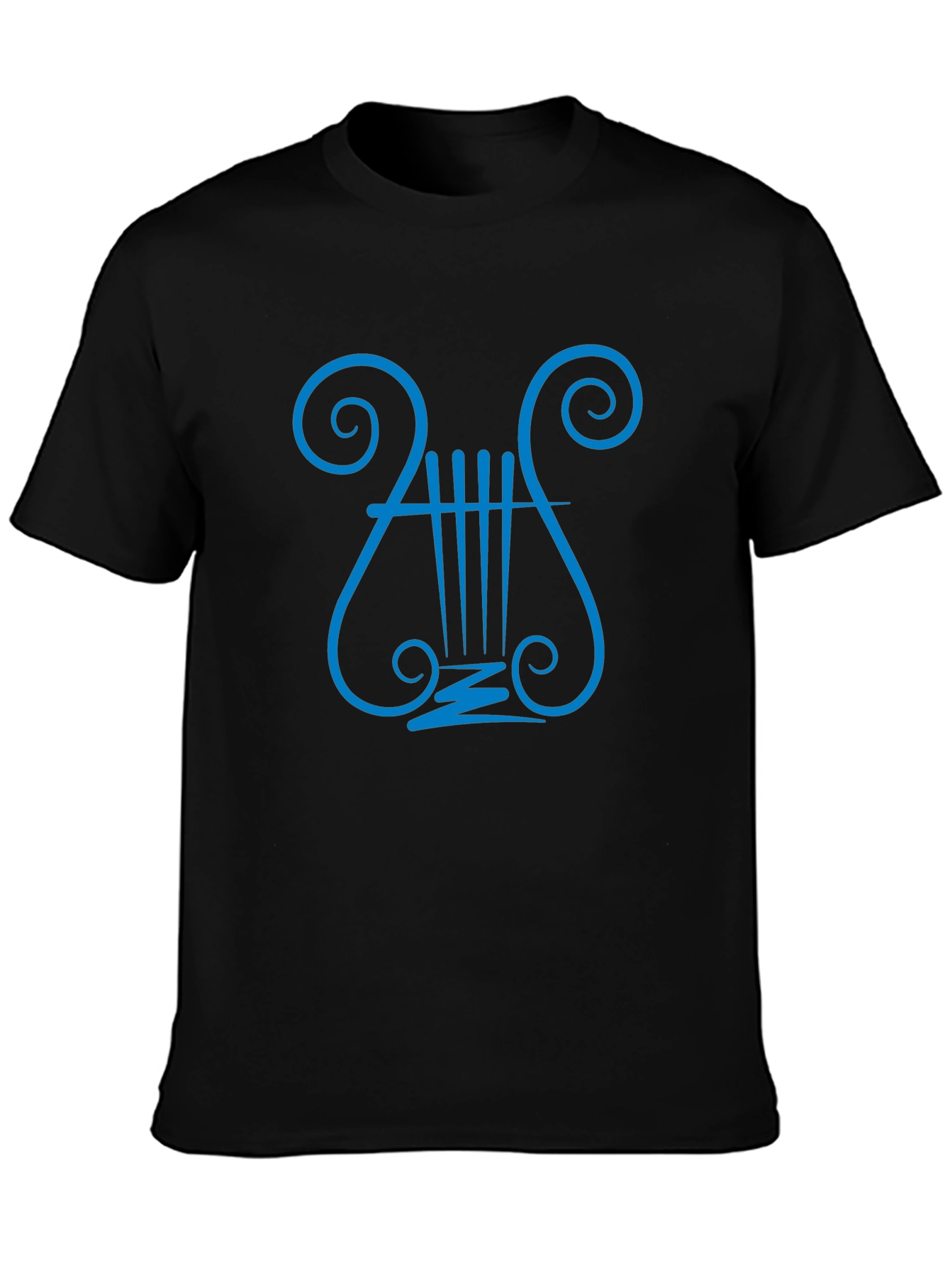 Lyre Graphic Print Black T-Shirt