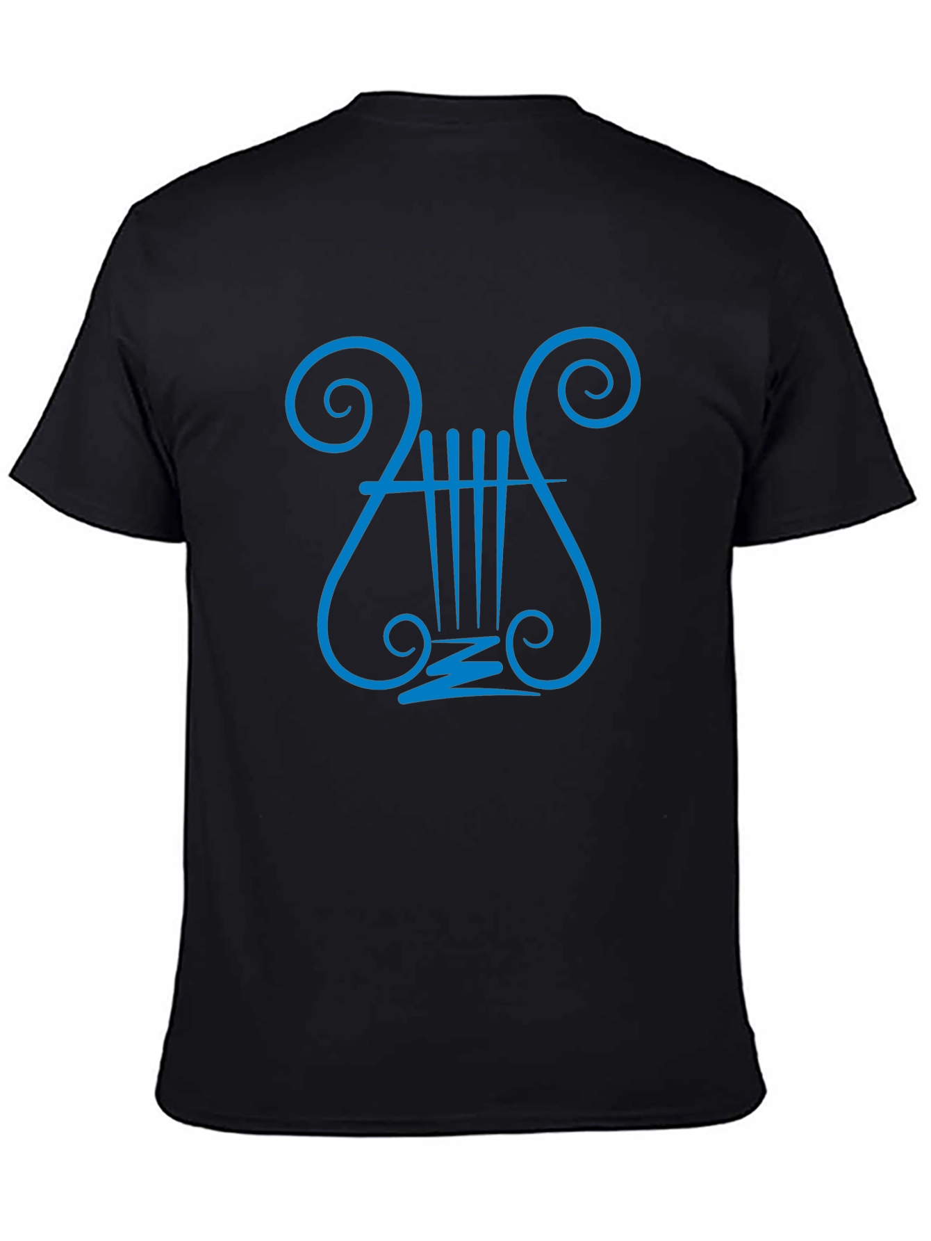 Lyre Graphic Print Black T-Shirt