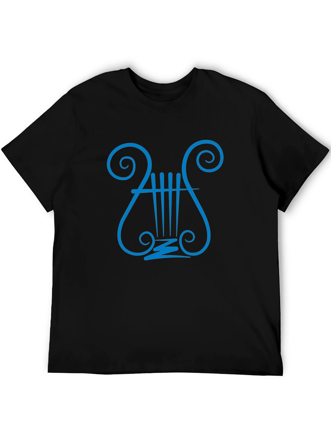 Lyre Graphic Print Black T-Shirt