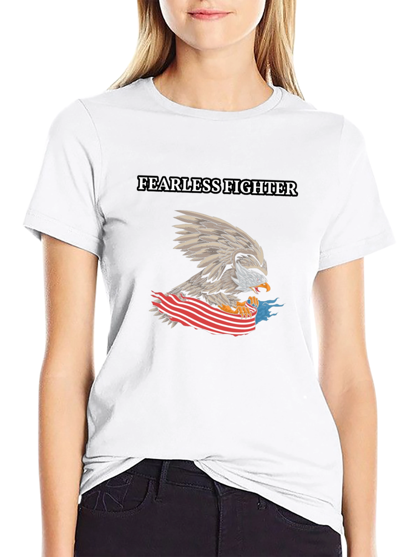 Fearless Fighter Eagle Graphic T-Shirt