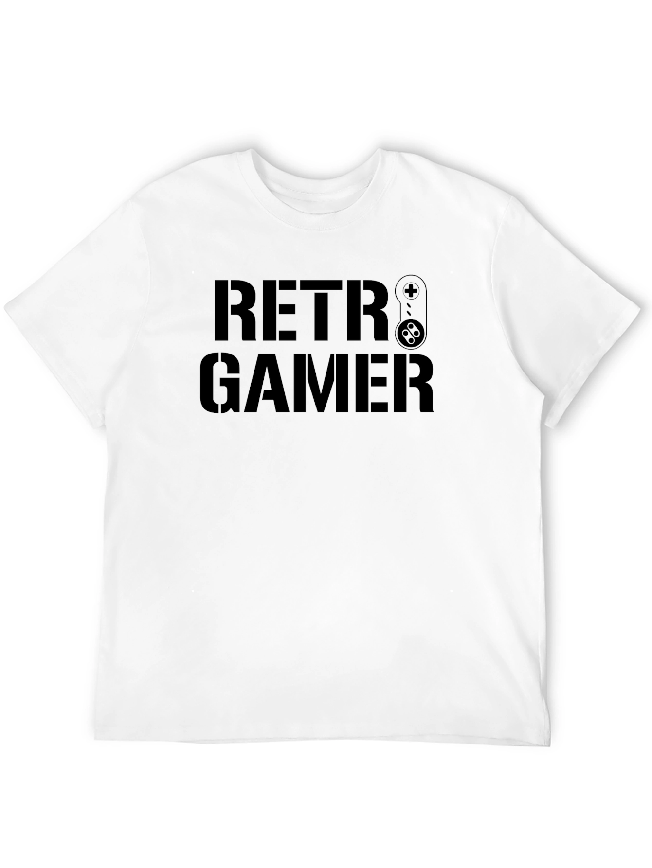 Retro Gamer Black T-Shirt Cool Gift