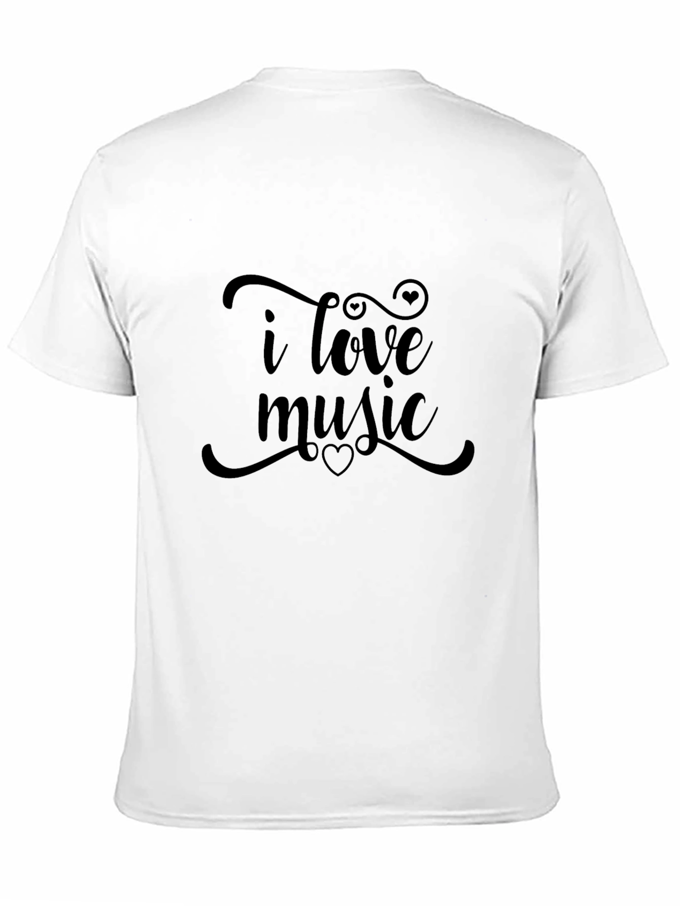 I Love Music Black Tee - Stylish Graphic T-Shirt