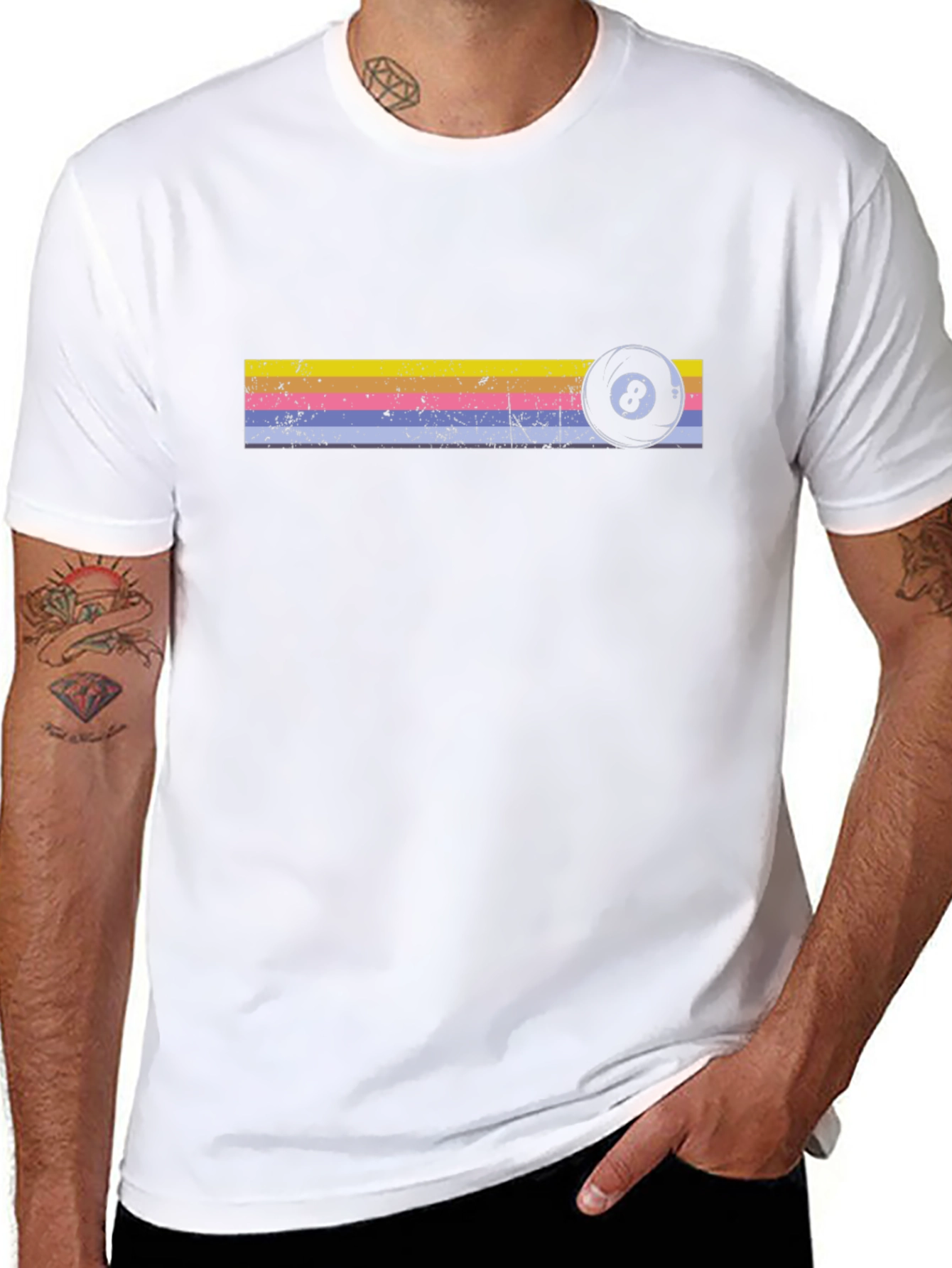 Retro 8 Ball Graphic Tee - Black T-Shirt