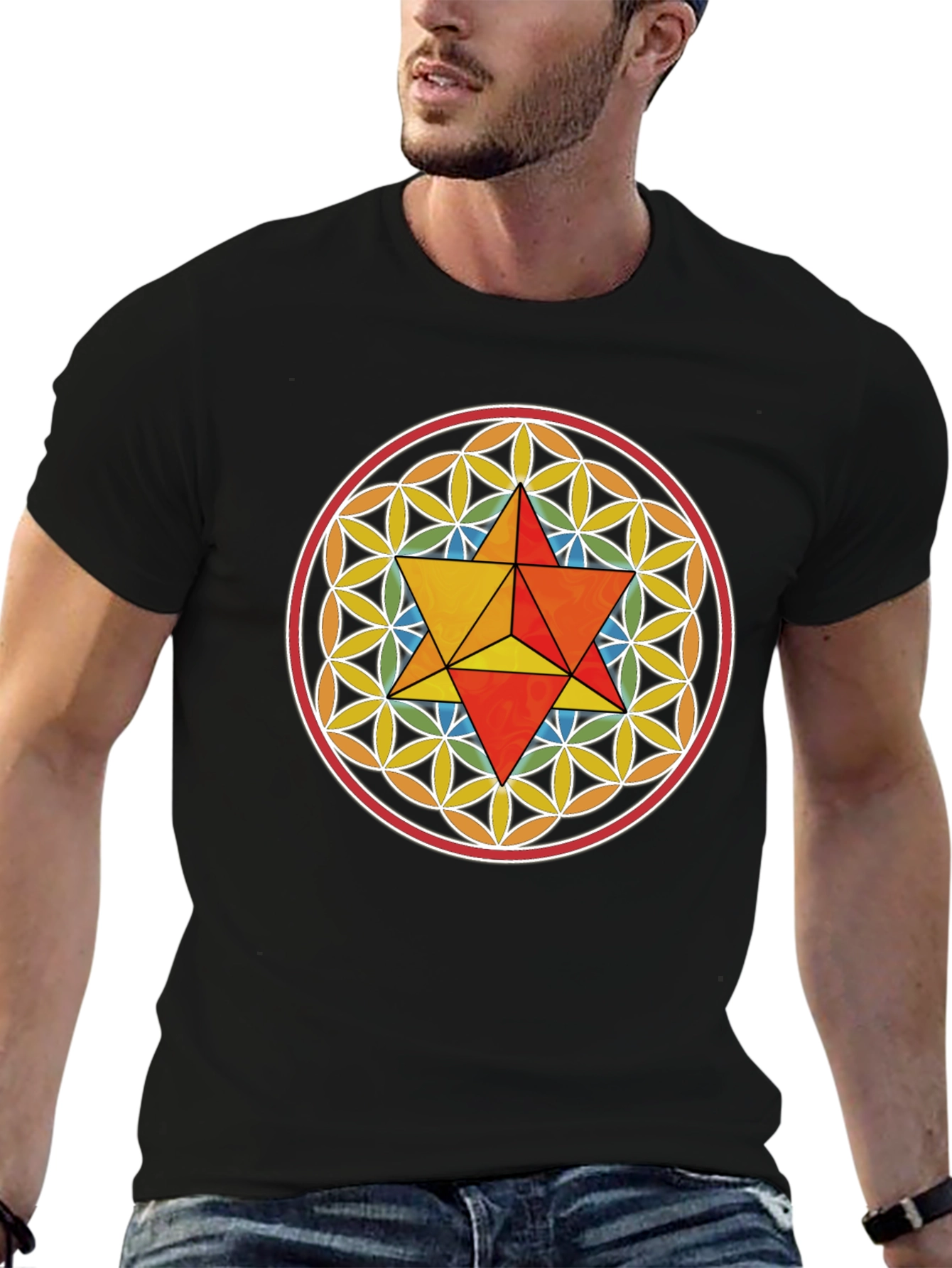 Merkaba Flower of Life Graphic Tee