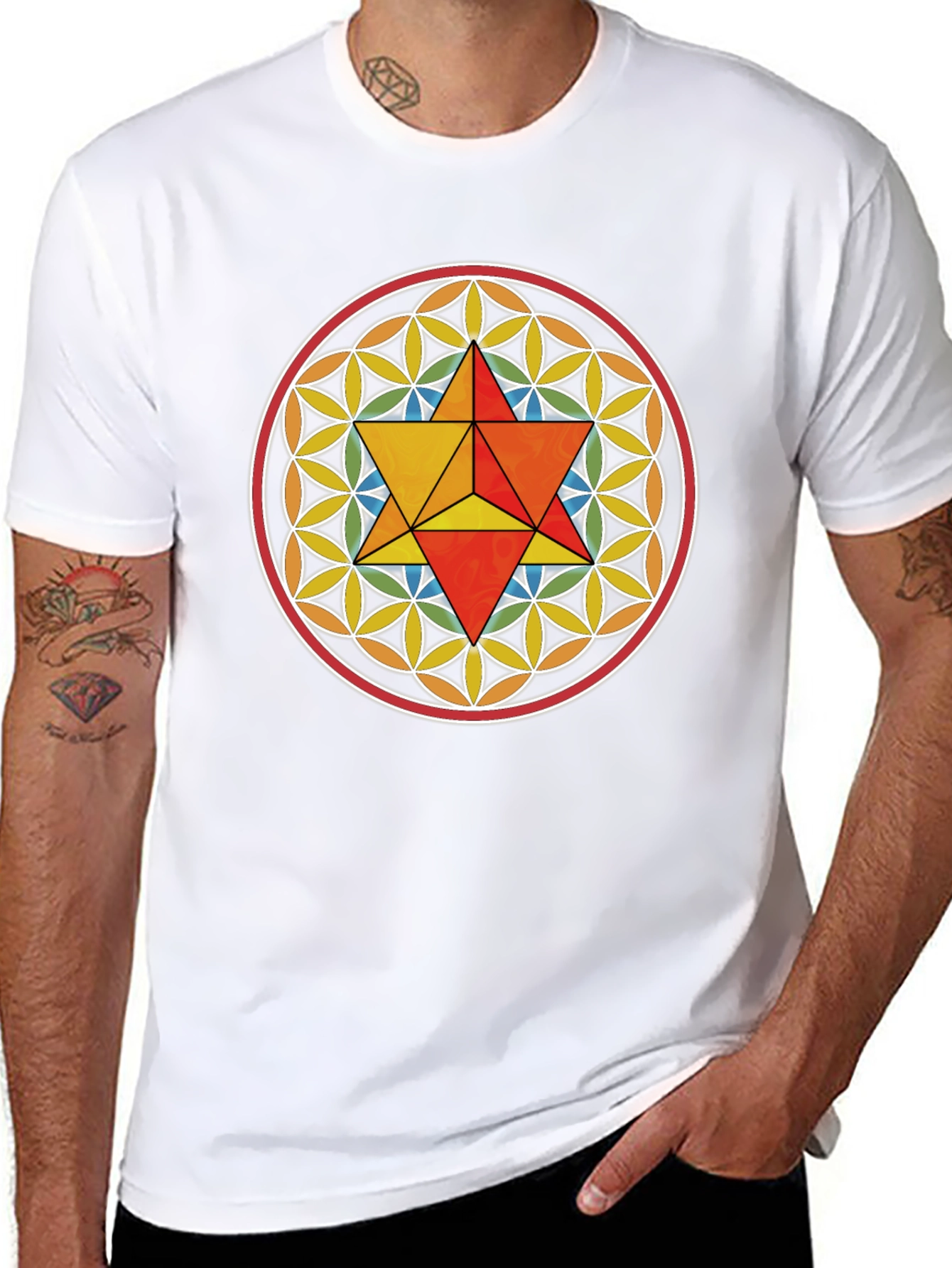 Merkaba Flower of Life Graphic Tee