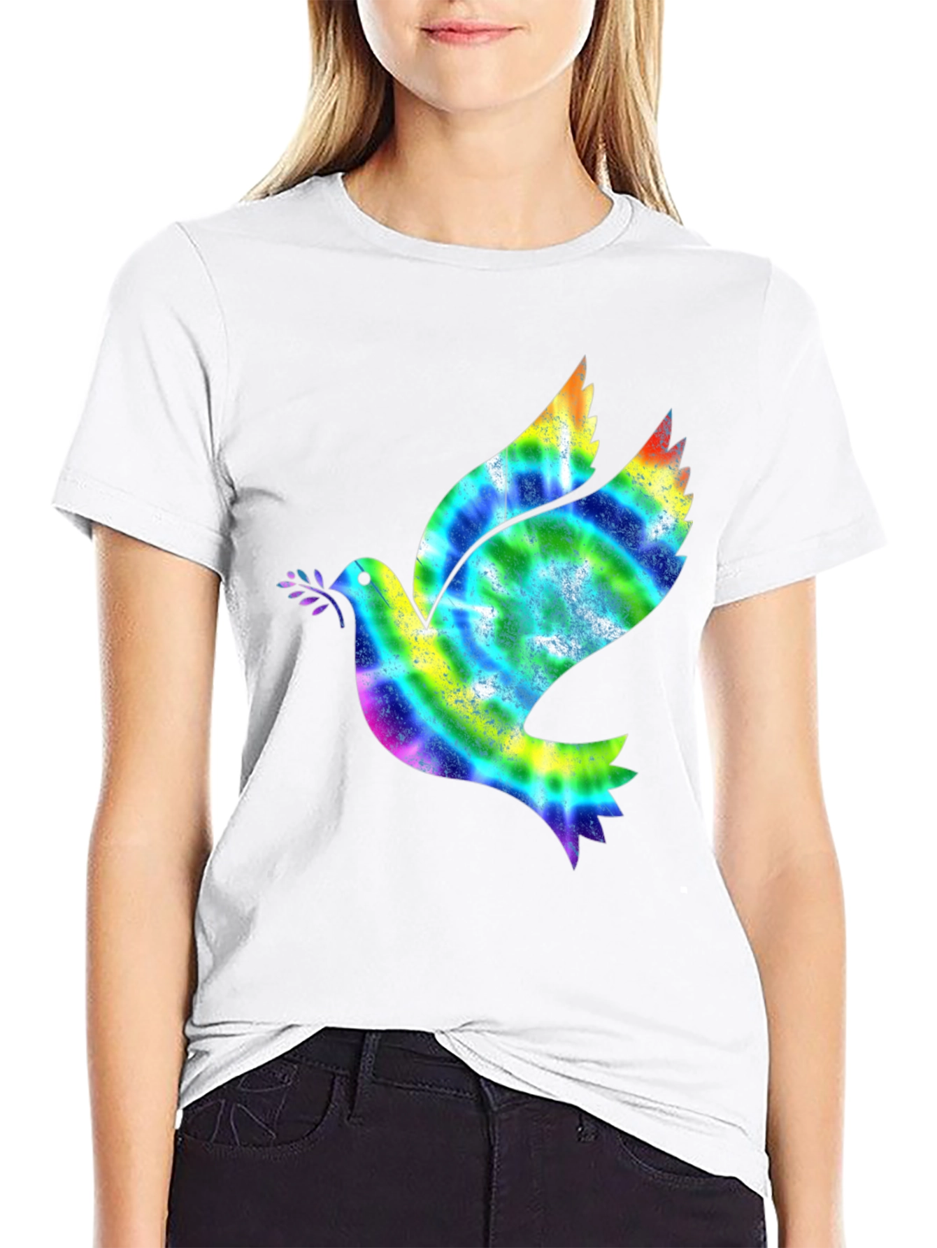 Peace Dove Tie Dye Graphic T-Shirt