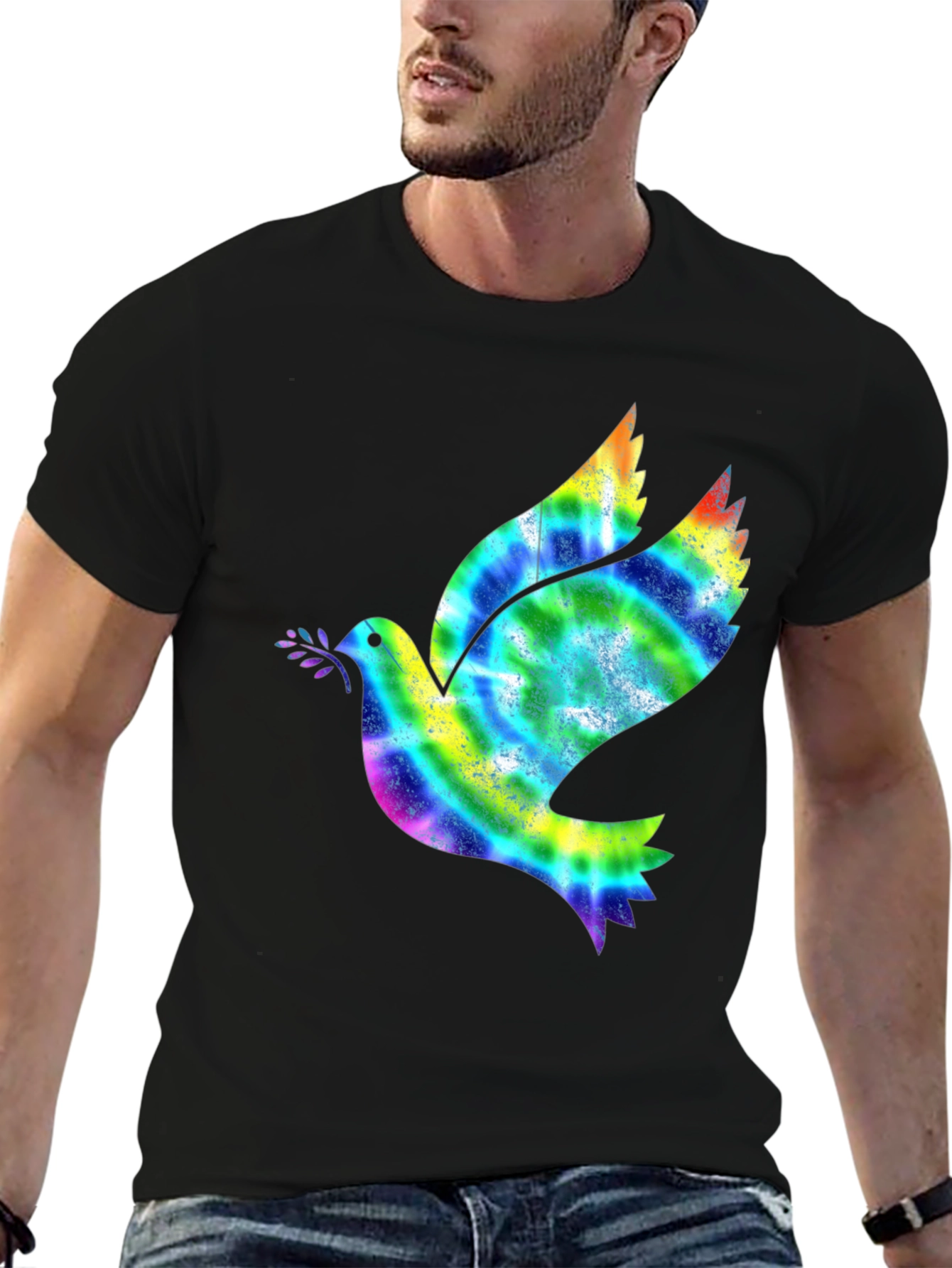 Peace Dove Tie Dye Graphic T-Shirt