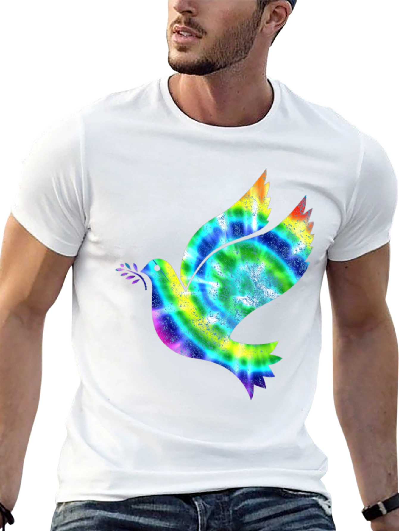 Peace Dove Tie Dye Graphic T-Shirt
