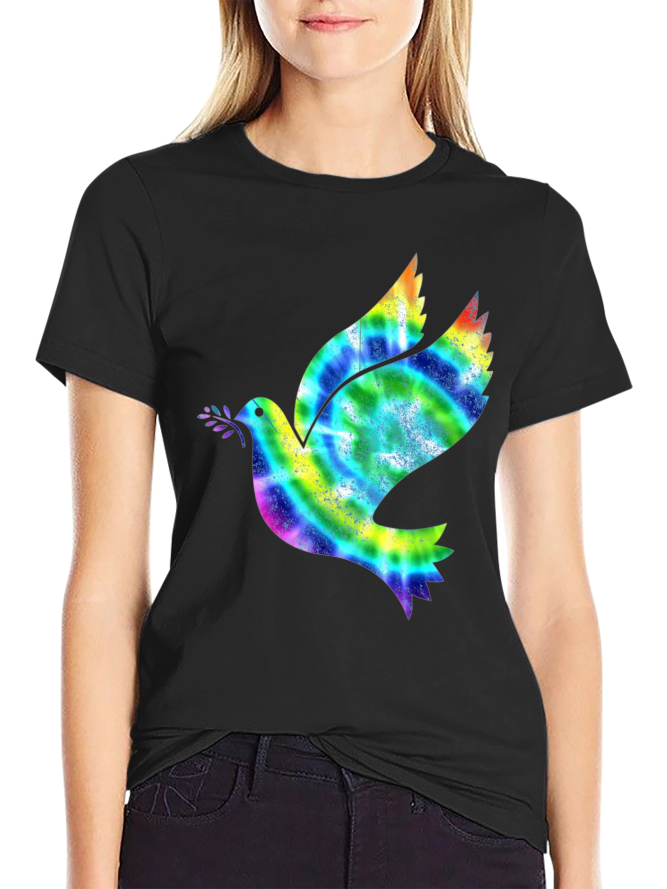 Peace Dove Tie Dye Graphic T-Shirt