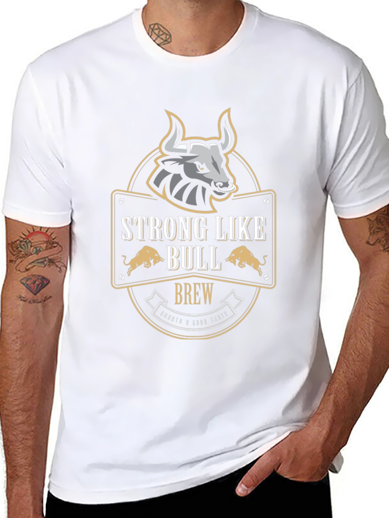 Strong Like Bull Brew Graphic Tee - Black
