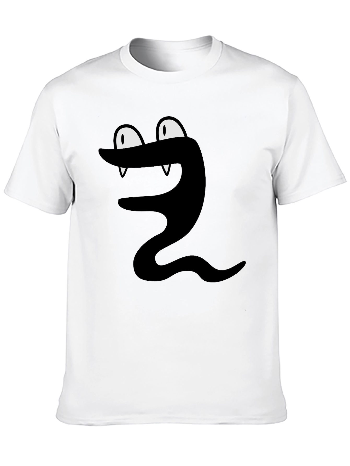 Black Snake Cartoon Graphic T-Shirt