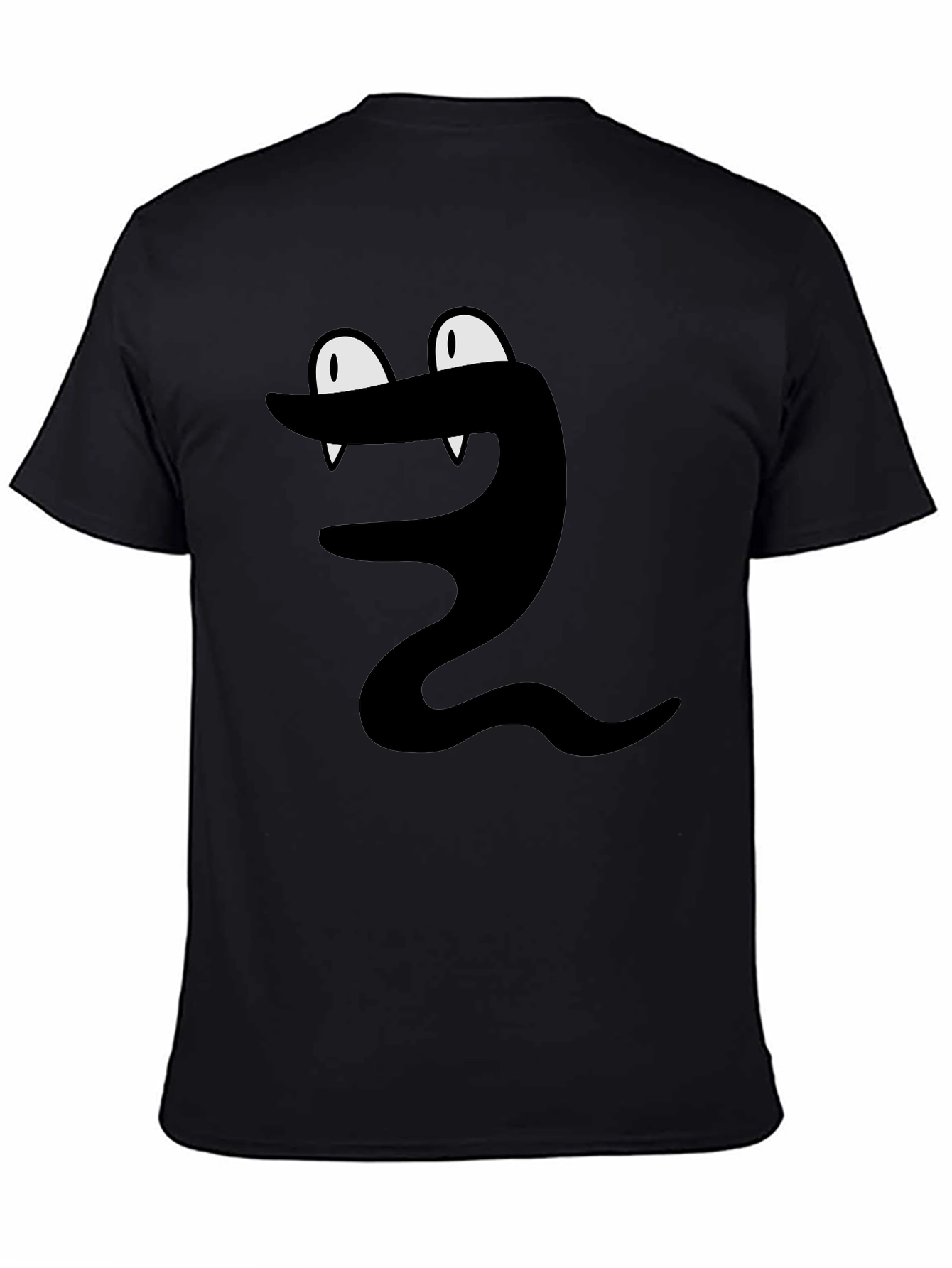 Black Snake Cartoon Graphic T-Shirt