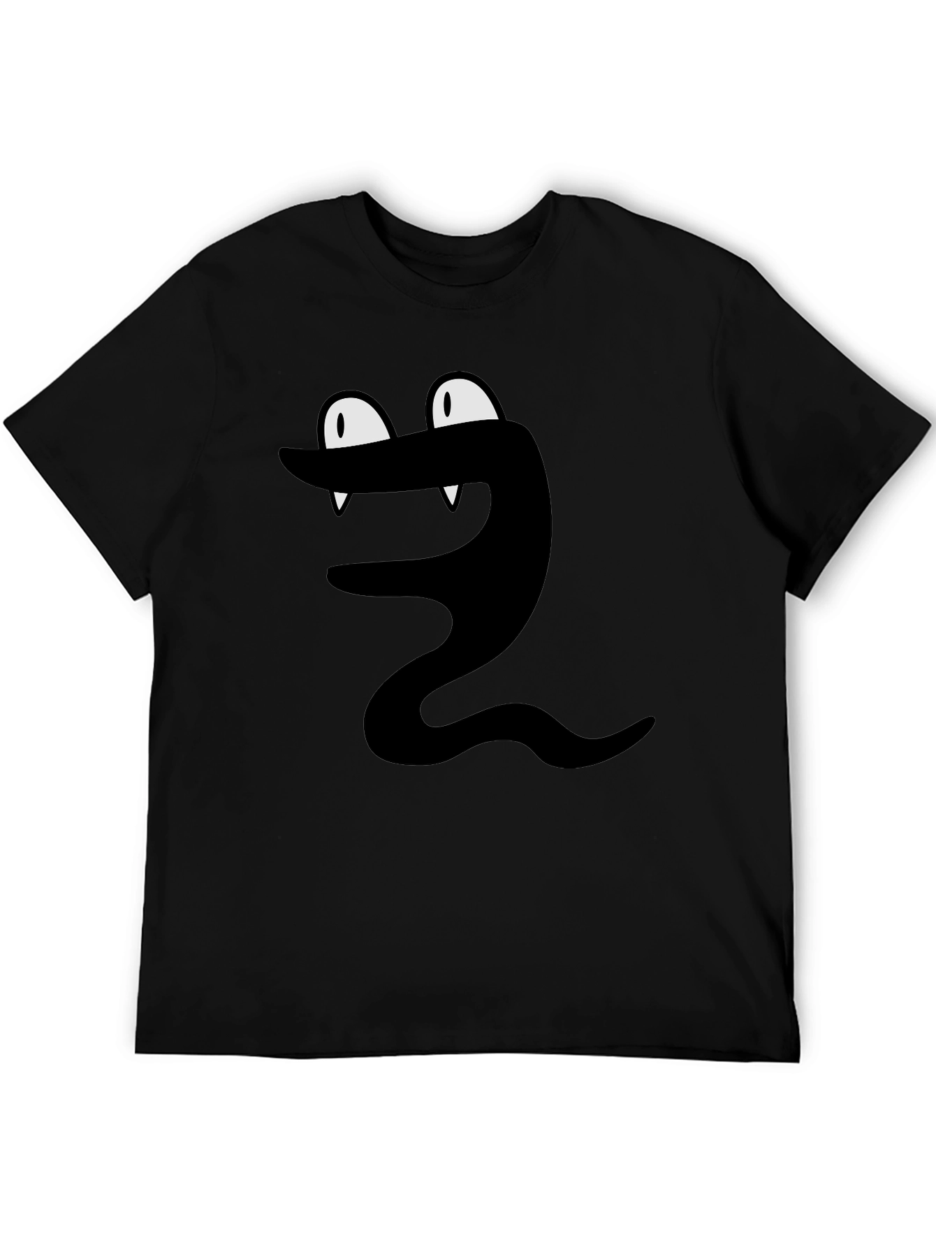 Black Snake Cartoon Graphic T-Shirt