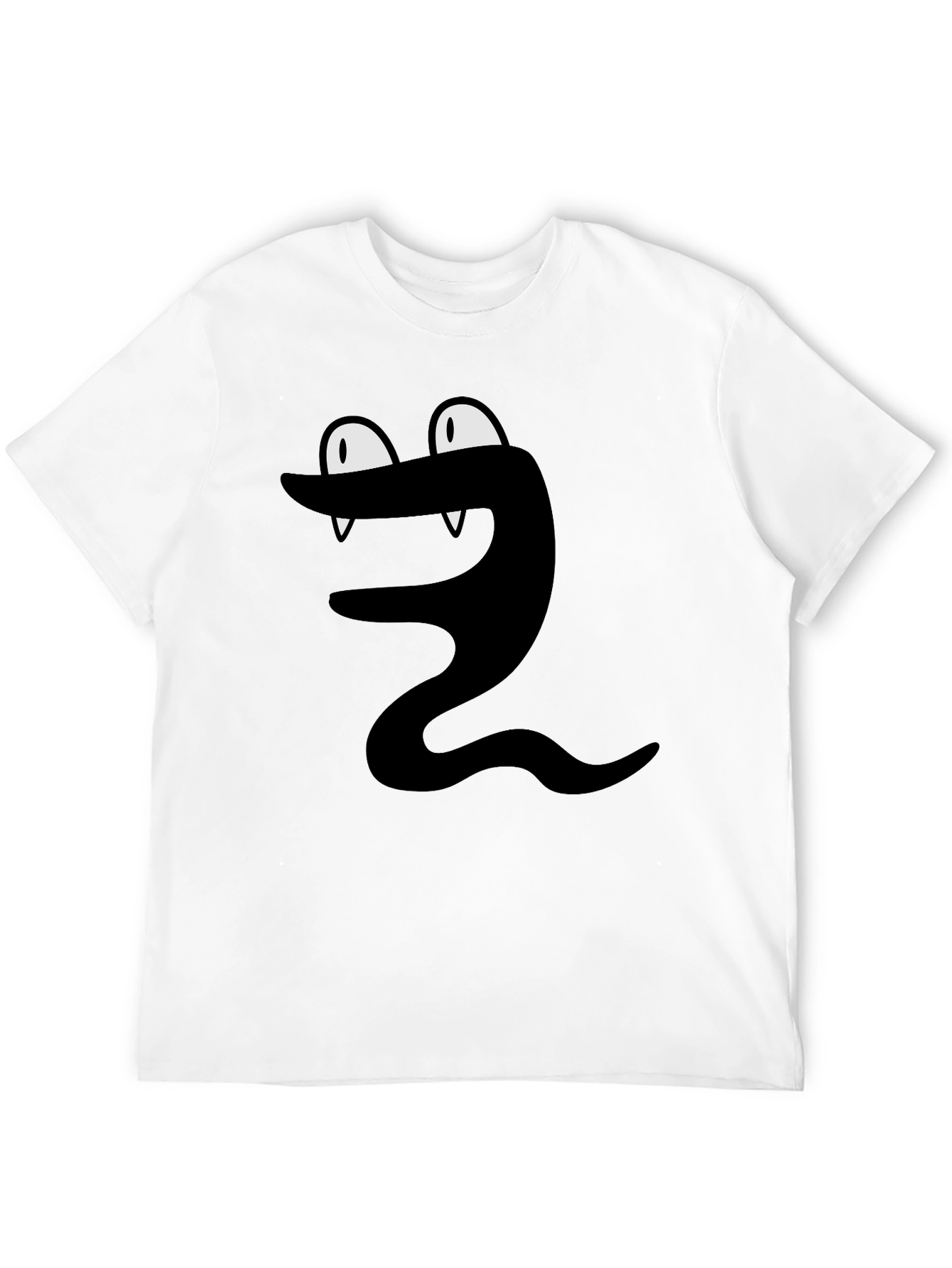 Black Snake Cartoon Graphic T-Shirt