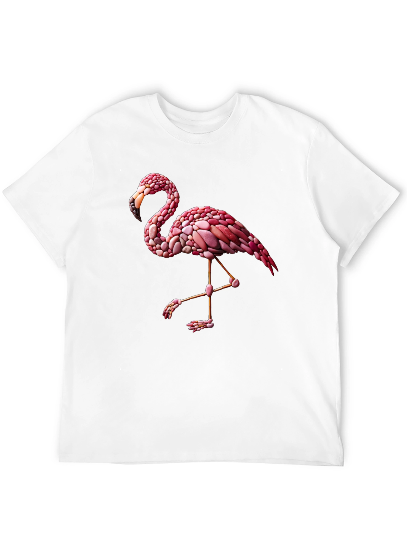 Flamingo Graphic Tee - Black Cotton Blend Casual Shirt