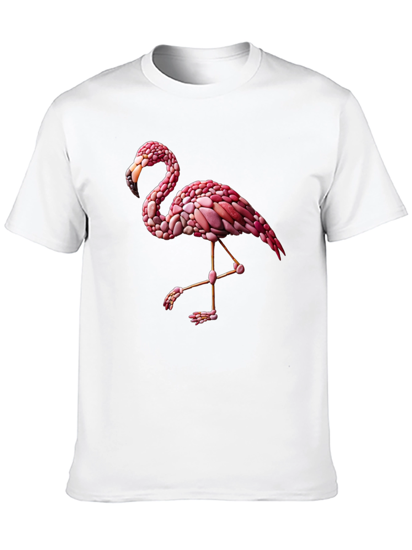 Flamingo Graphic Tee - Black Cotton Blend Casual Shirt