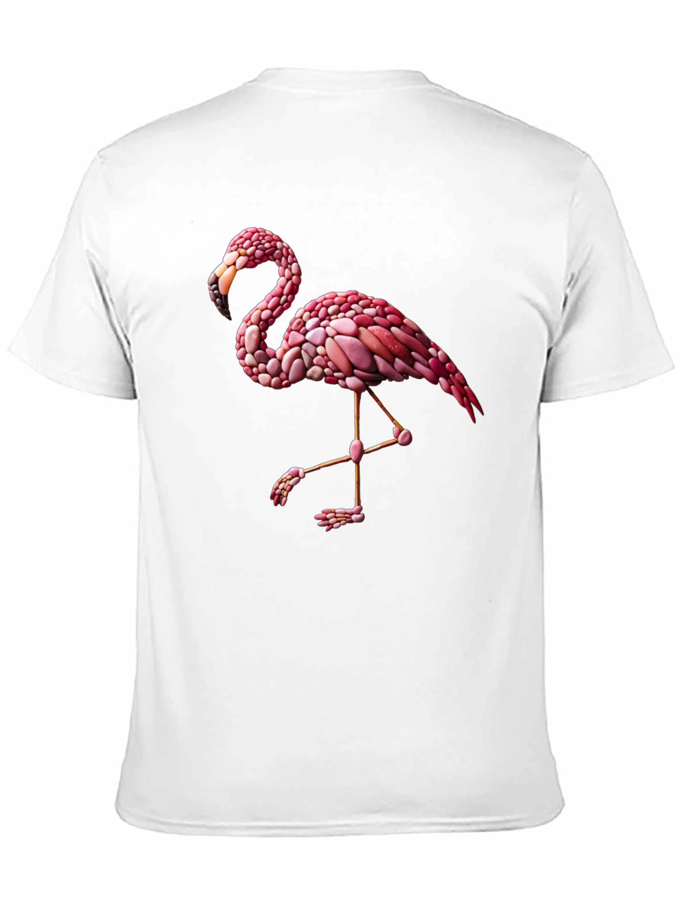 Flamingo Graphic Tee - Black Cotton Blend Casual Shirt