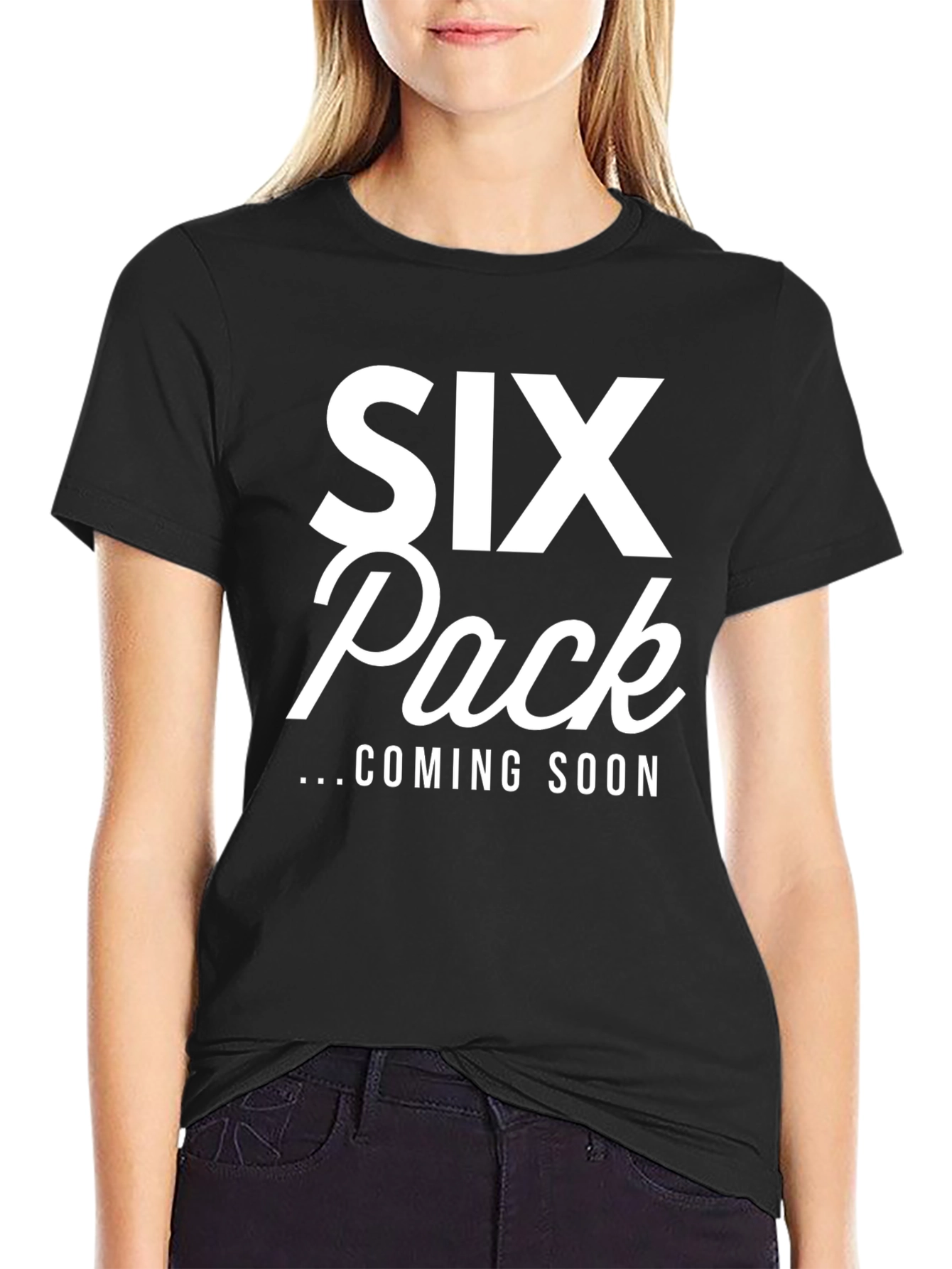 Six Pack Coming Soon Black T-Shirt