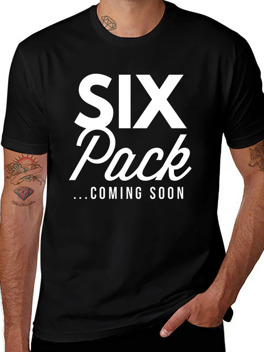 Six Pack Coming Soon Black T-Shirt