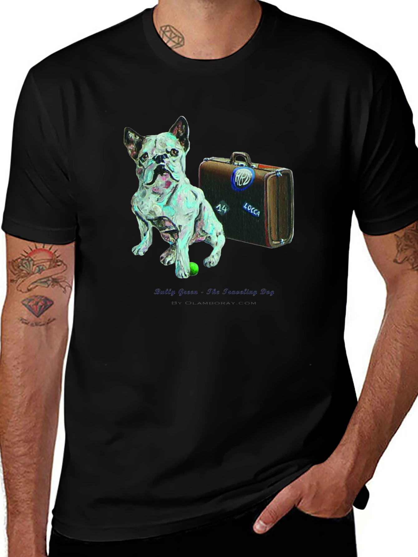 Dog & Suitcase Graphic Tee - The Traveling Dog
