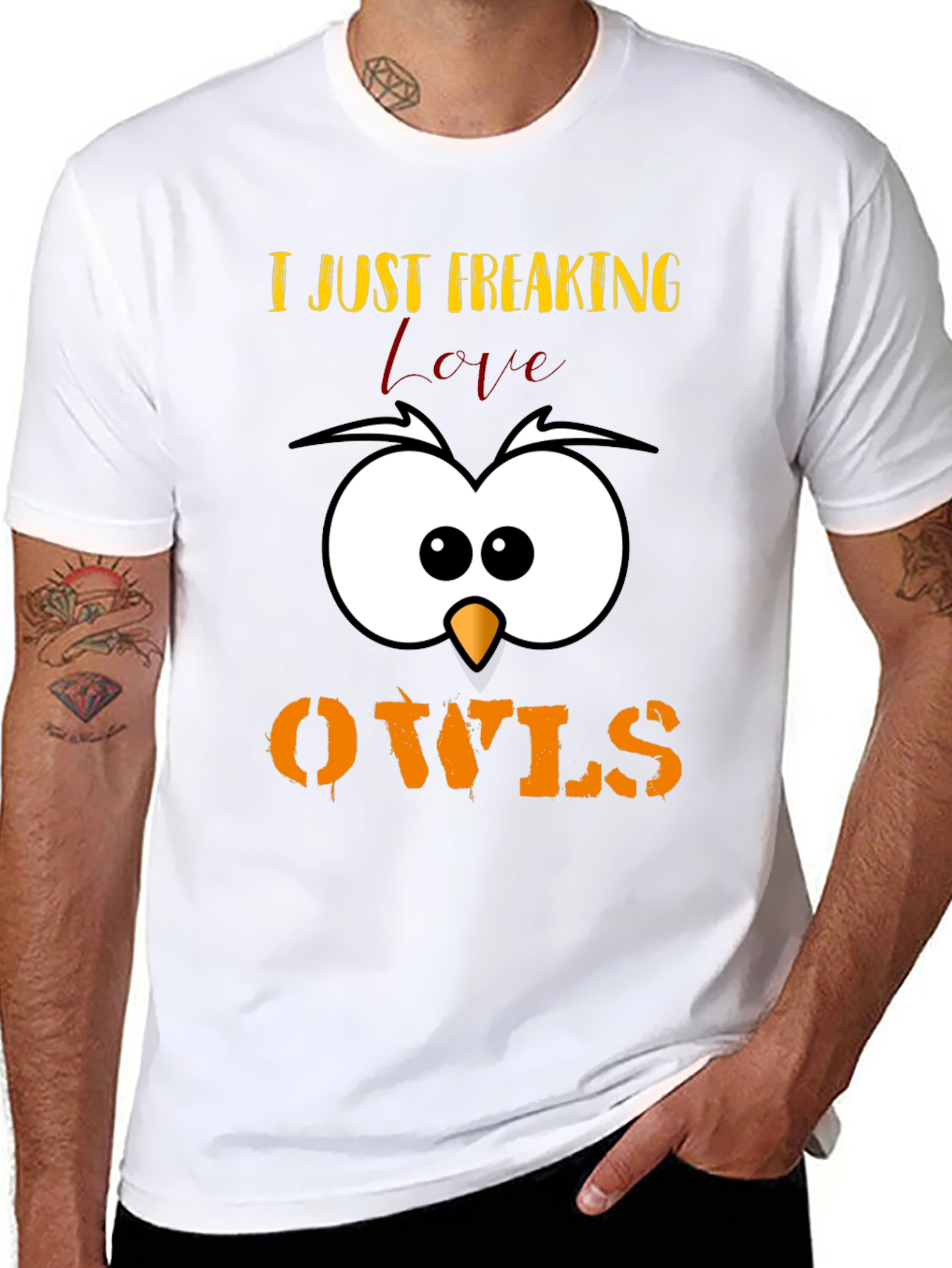 I Just Freaking Love Owls T-Shirt Cute Animal Tee