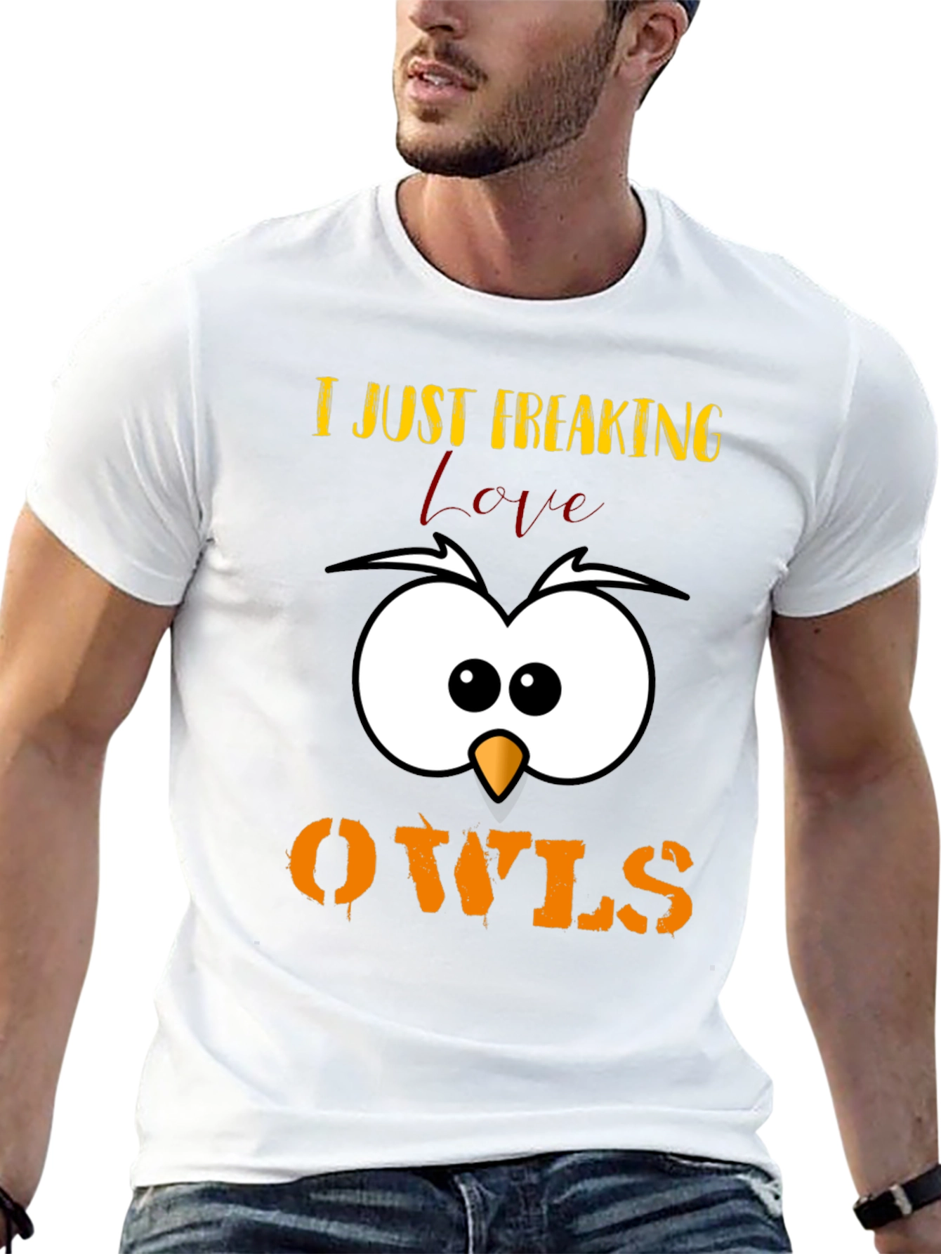 I Just Freaking Love Owls T-Shirt Cute Animal Tee