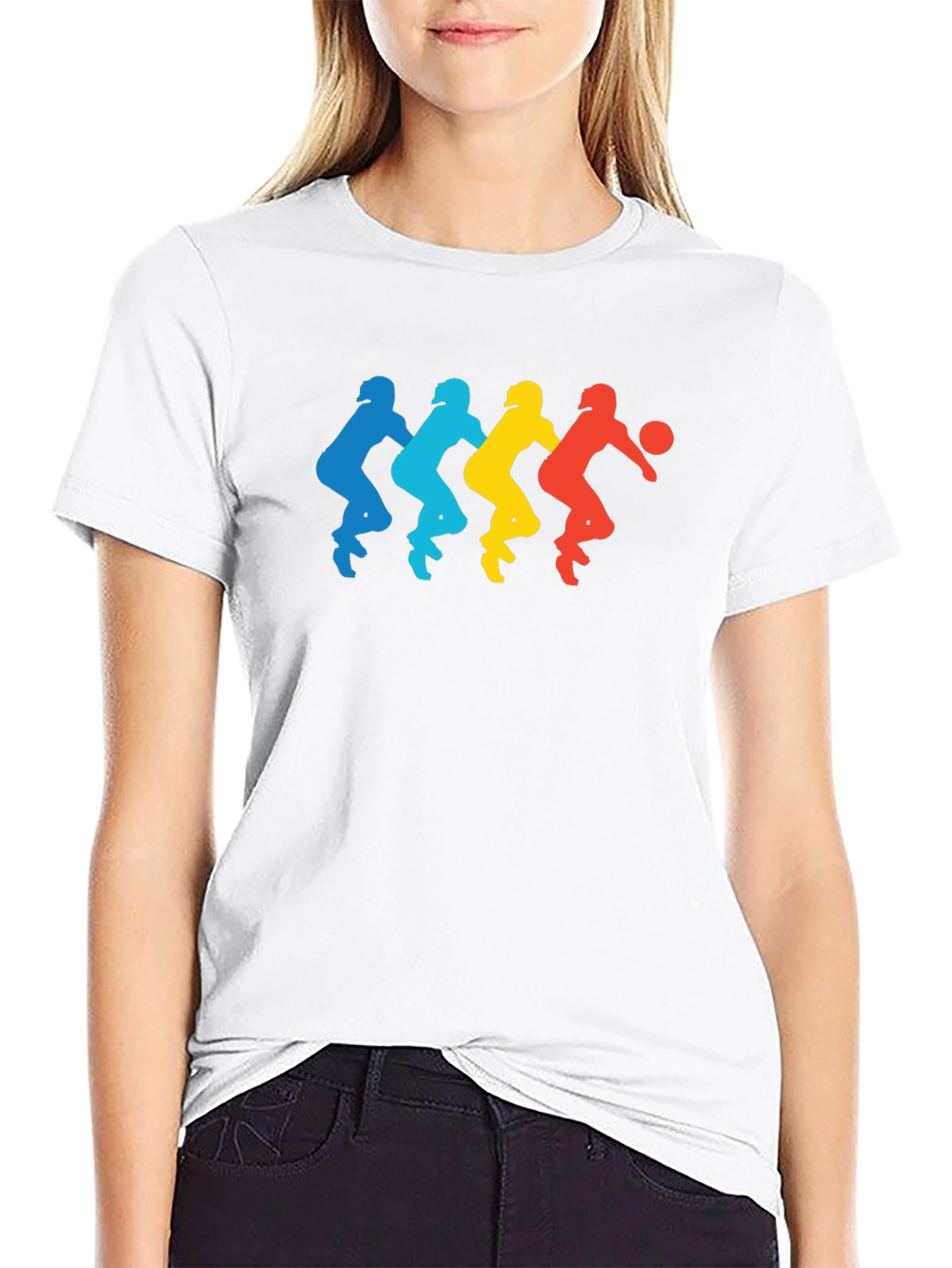Retro Basketball Player Silhouette Graphic Tee