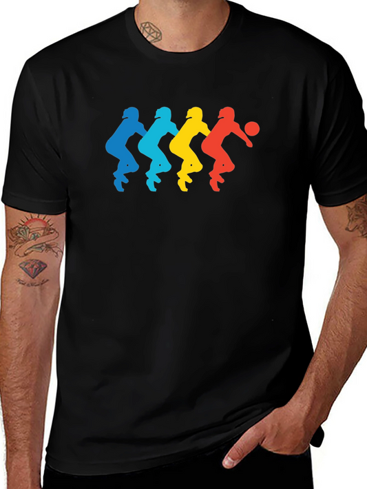 Retro Basketball Player Silhouette Graphic Tee
