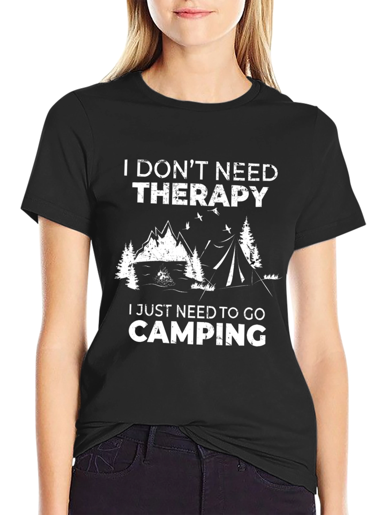 Camping Therapy T-Shirt - Nature Lover Tee