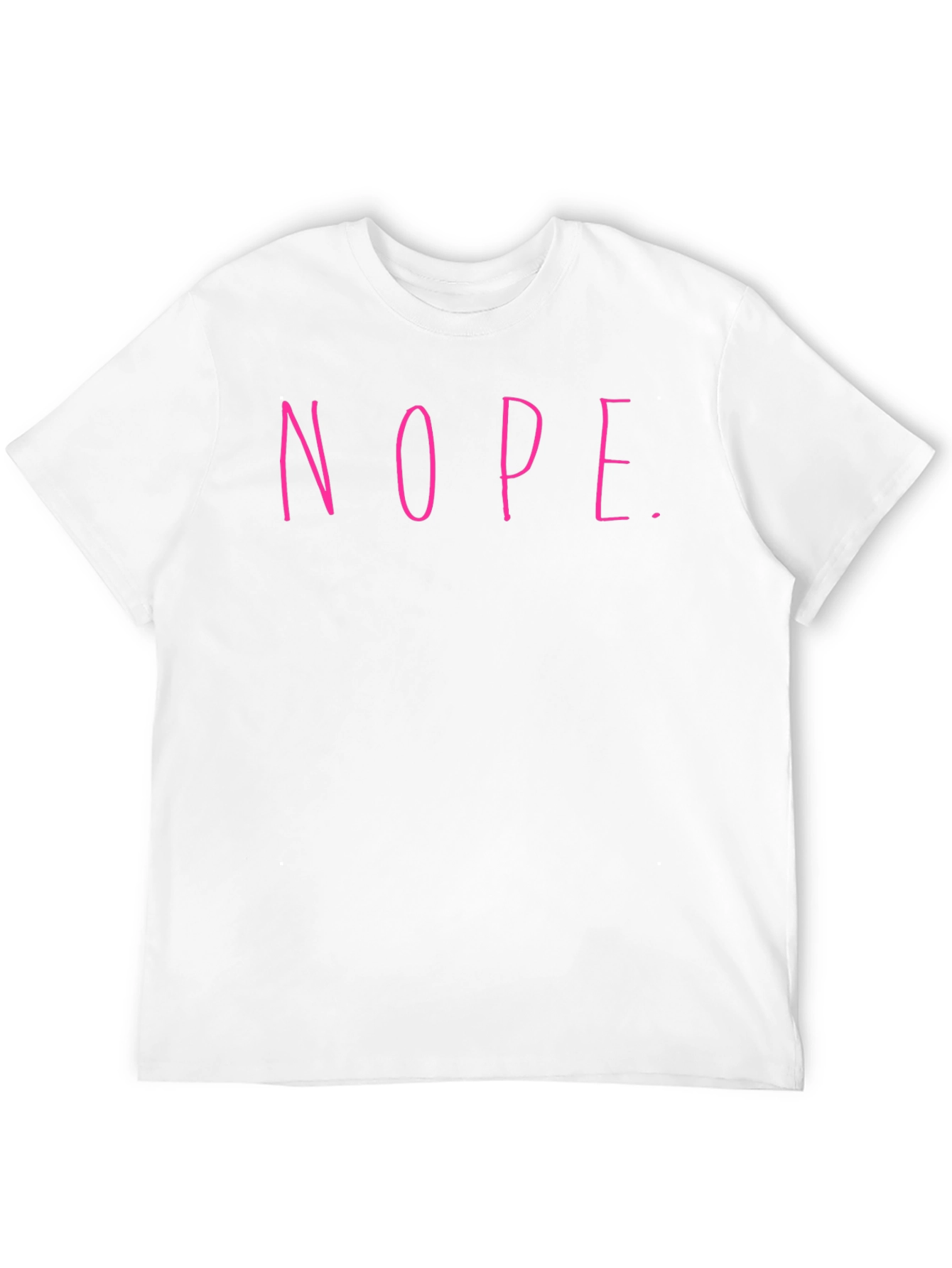Nope Graphic Tee - Casual Slogan T-Shirt