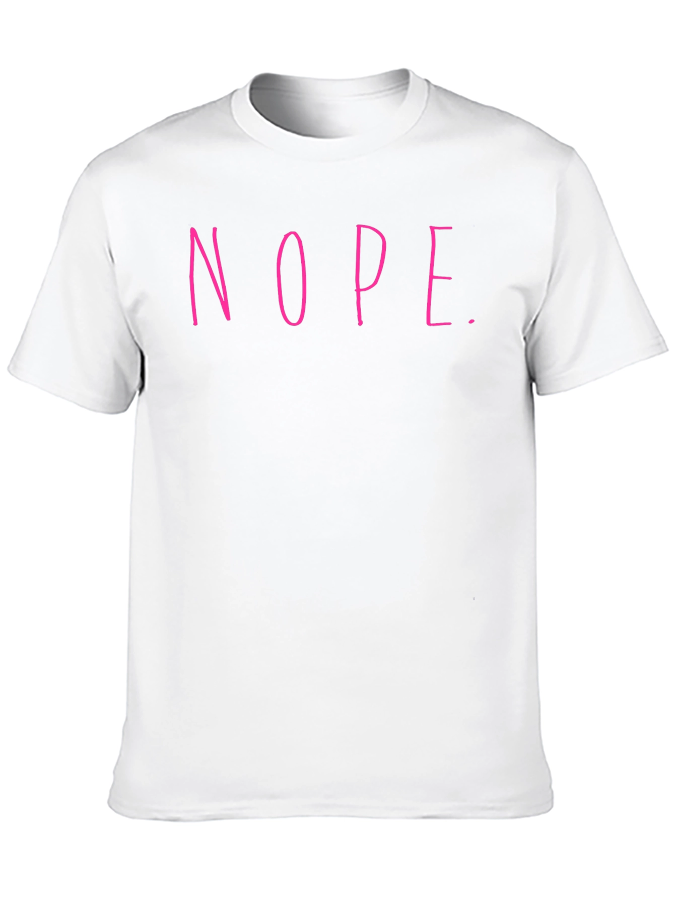 Nope Graphic Tee - Casual Slogan T-Shirt