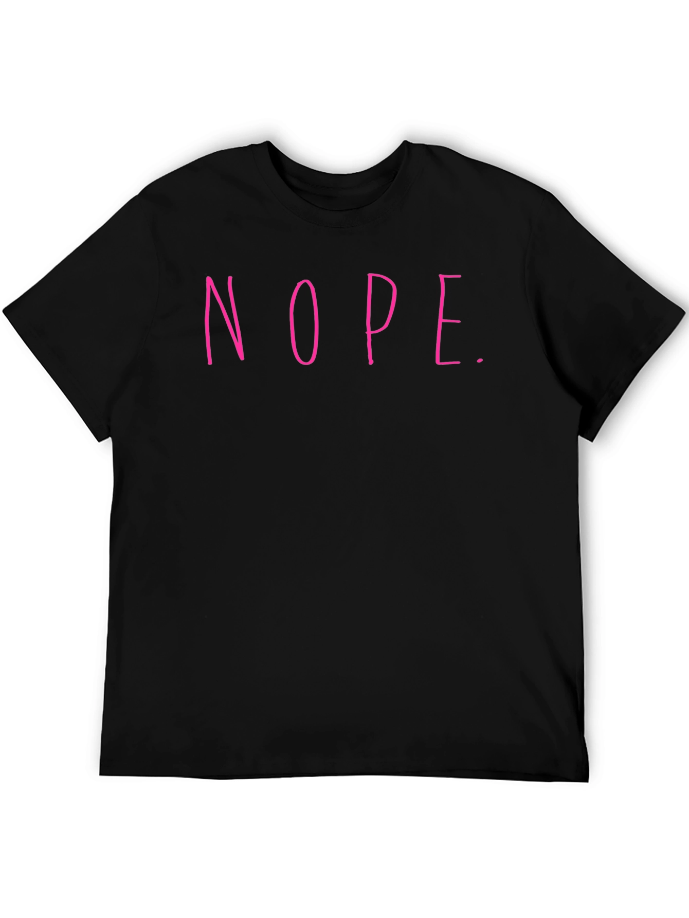 Nope Graphic Tee - Casual Slogan T-Shirt