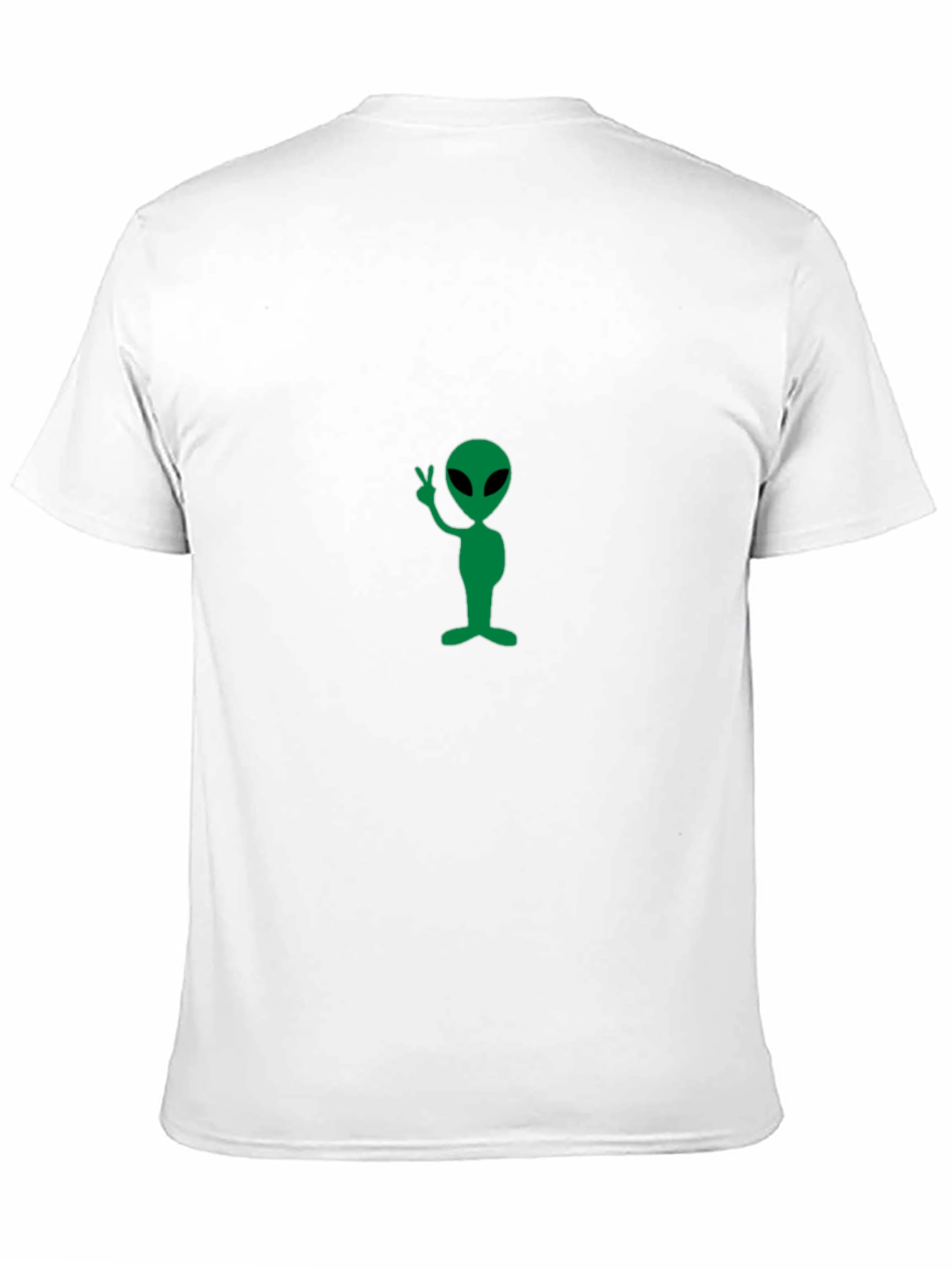 Alien Peace Sign Black T-Shirt