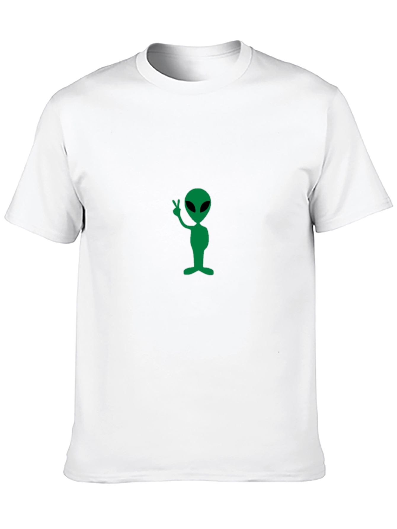 Alien Peace Sign Black T-Shirt