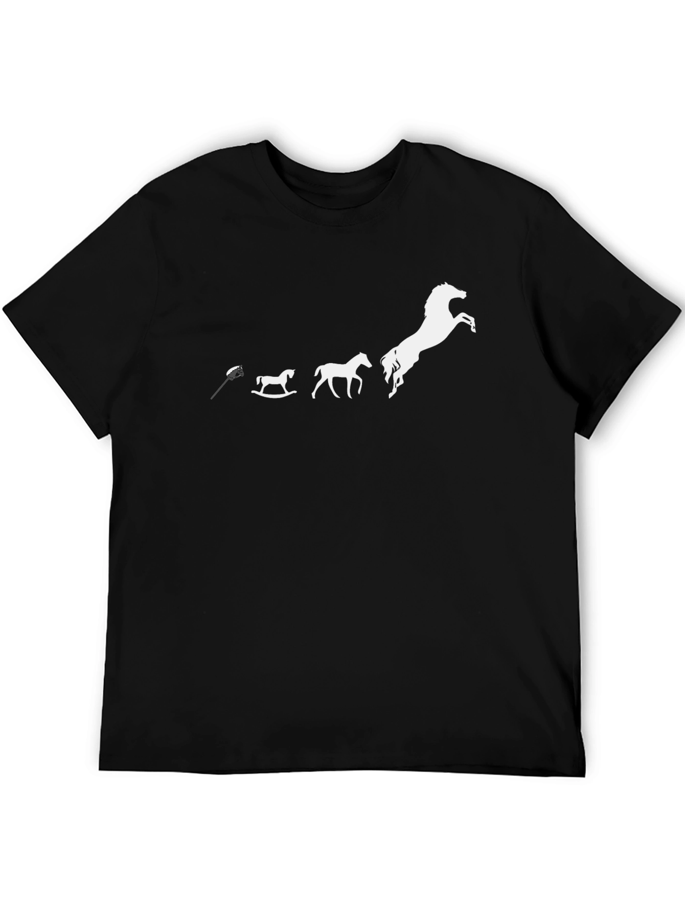 Horse Evolution Graphic Print T-Shirt