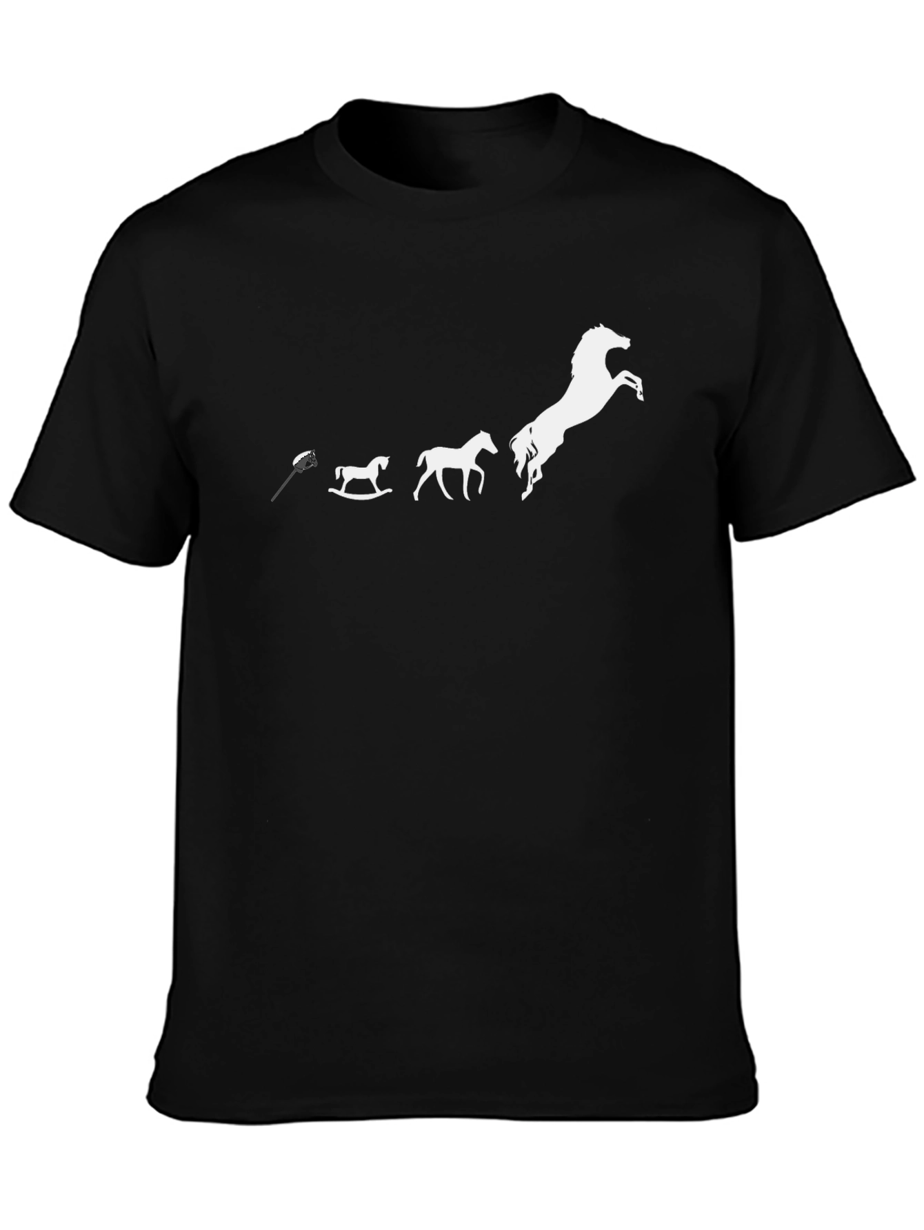Horse Evolution Graphic Print T-Shirt