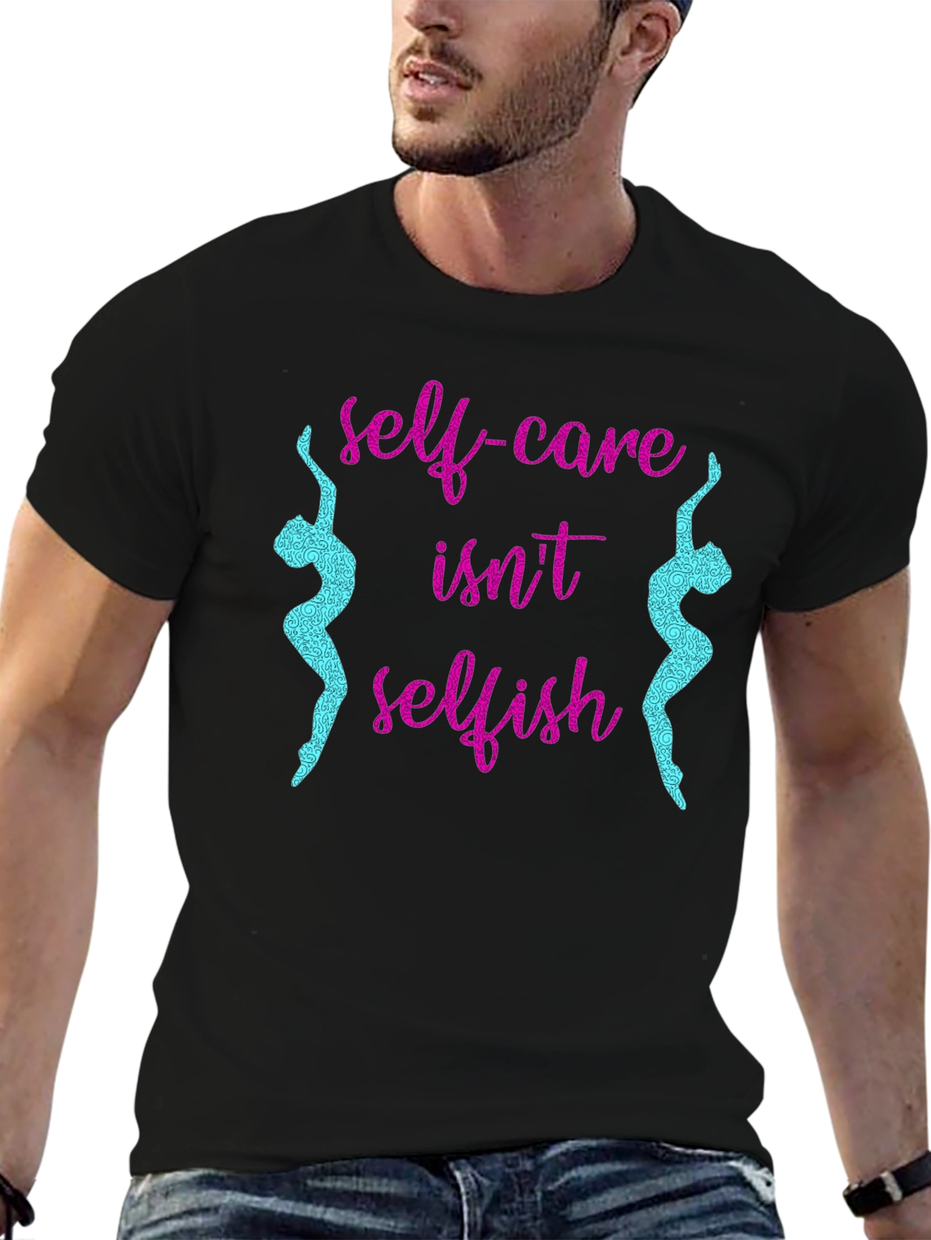 Self-Care Isnt Selfish Black Tee