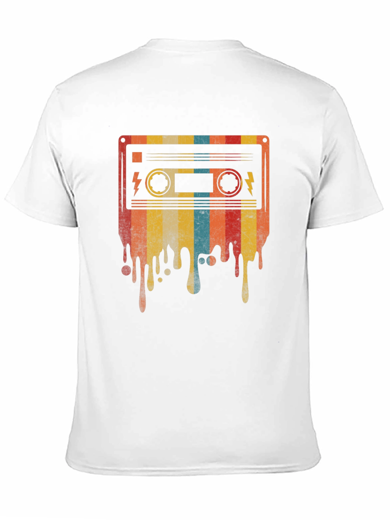Retro Cassette Tape Drip Graphic T-Shirt